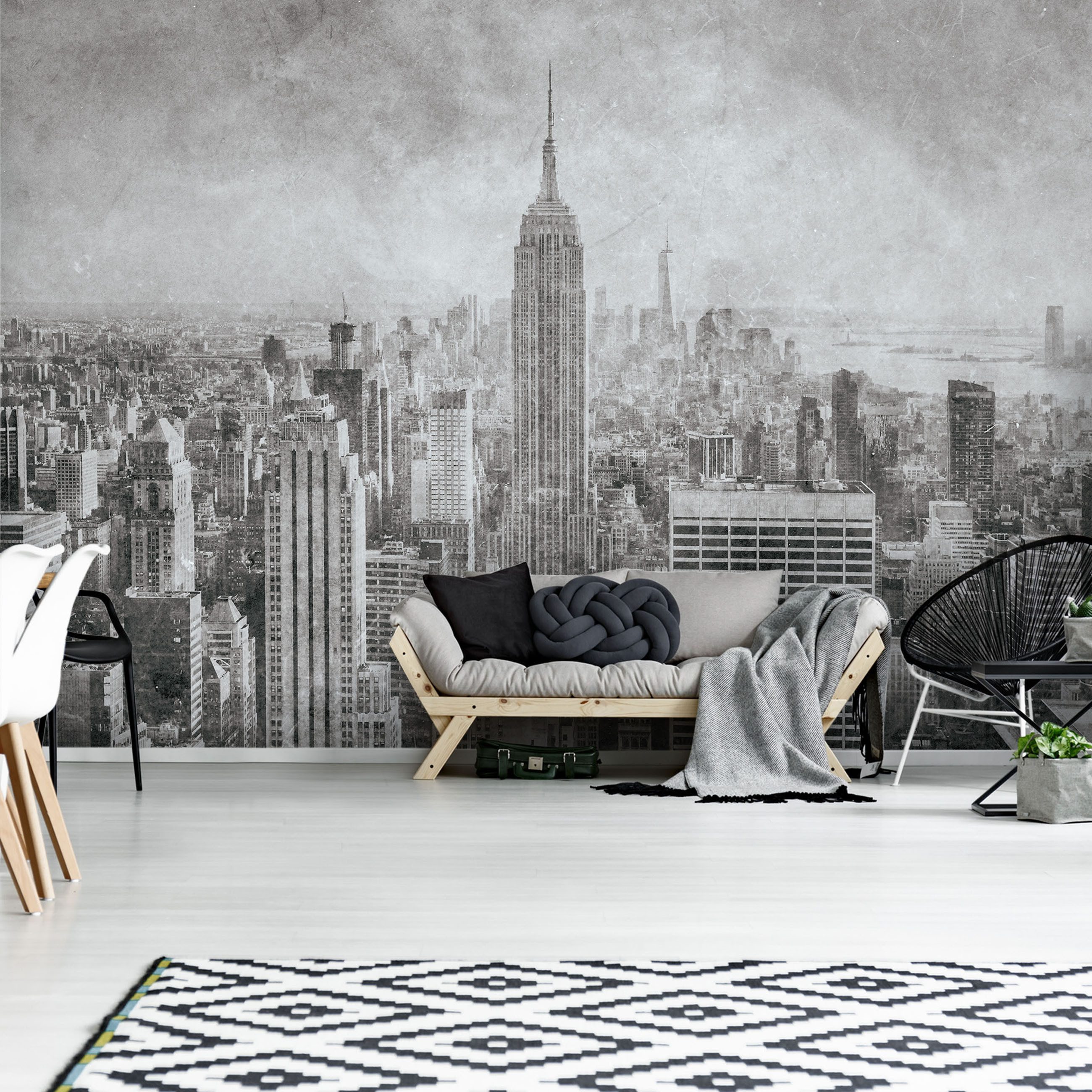 Wallarena Fototapete New York Stadt Grau Vlies Tapete Wohnzimmer Schlafzimm günstig online kaufen