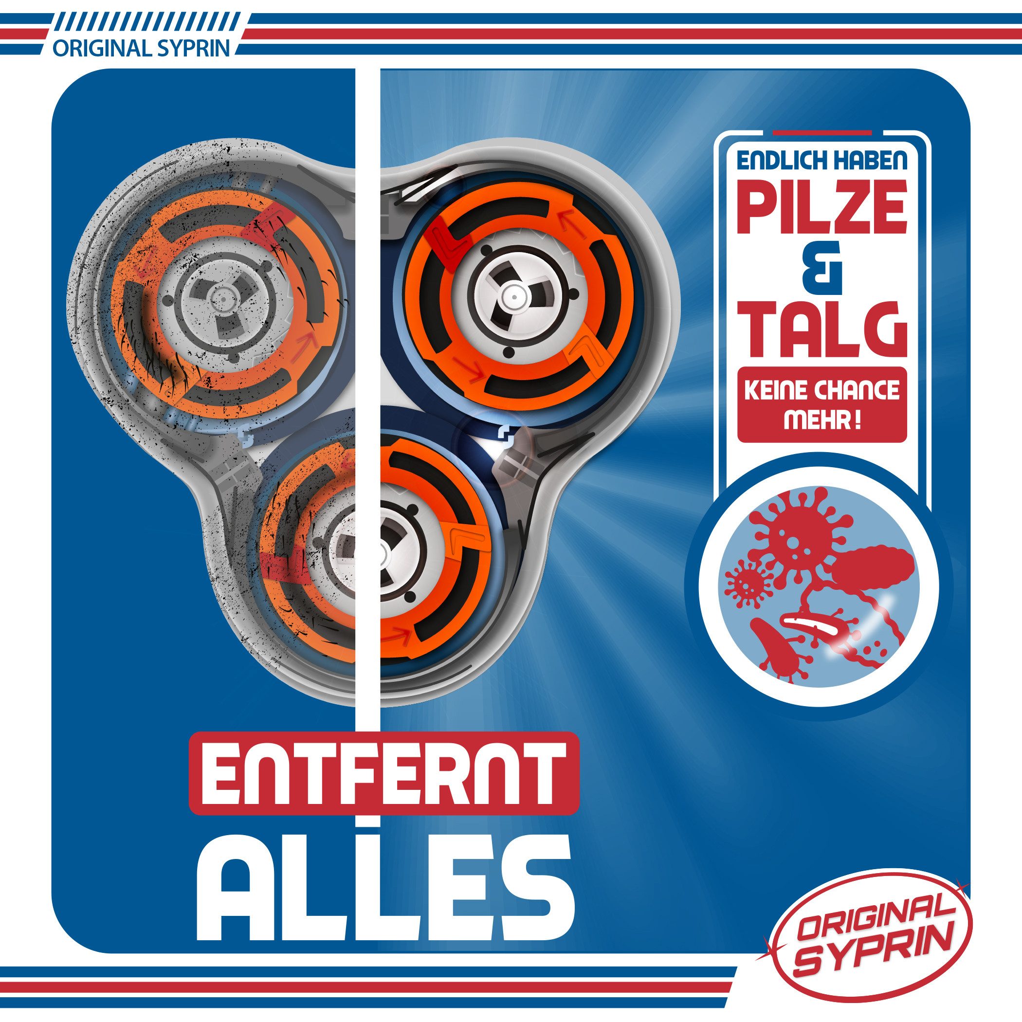 Original Syprin Scherkopfreiniger Spray für alle Electro Rasierer, Trimmer Scherkopfreiniger (Packung, [1-St. Spray für alle Electro Rasierer Reinigungsflüssigkeit für Haarschneidemaschinen Trimmer Barttrimmer)