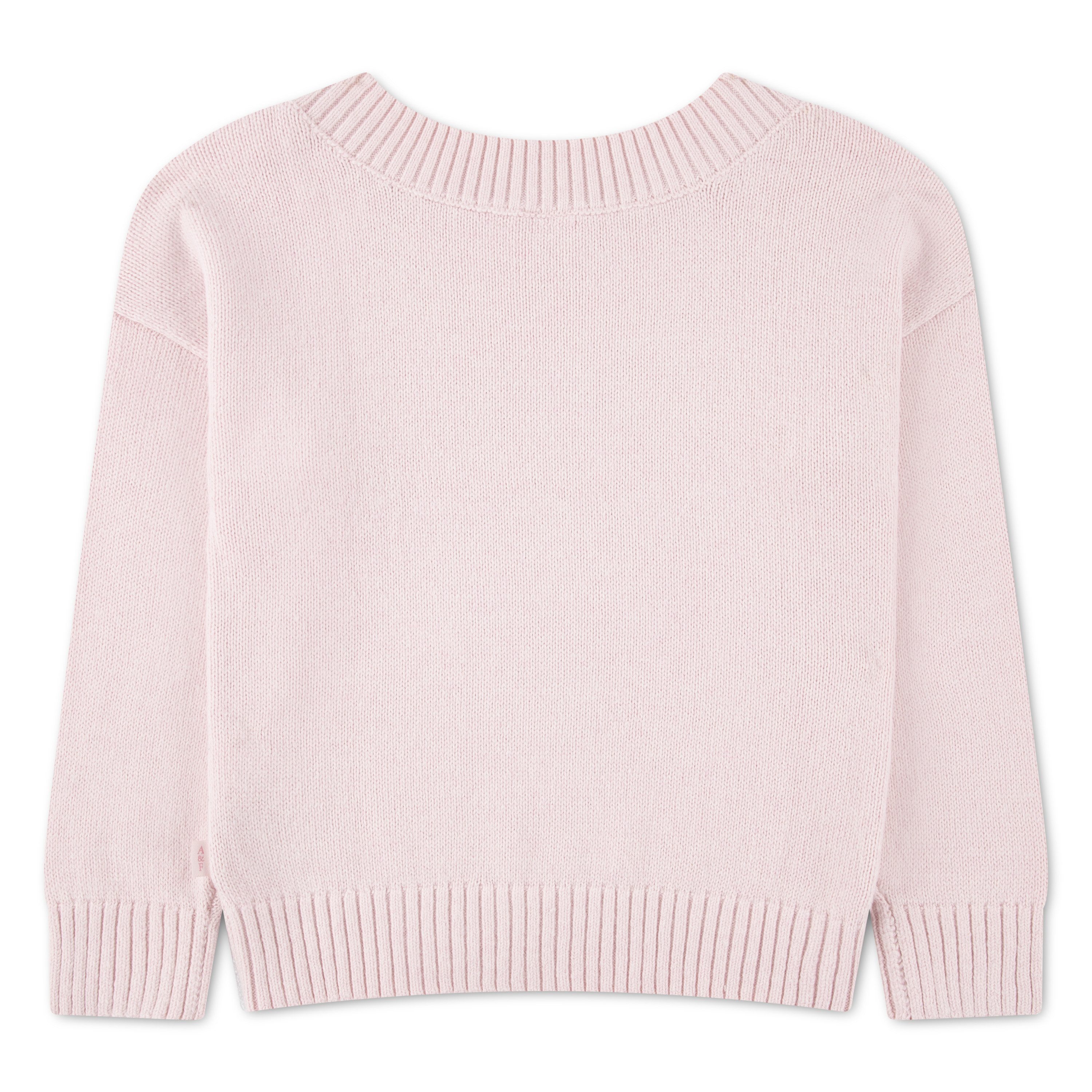Abercrombie Kids Rundhalspullover AFG HEART OVERSIZE OFF SH SWEA Herz-Grafikdetail auf der Brust – Bild 3 von 4