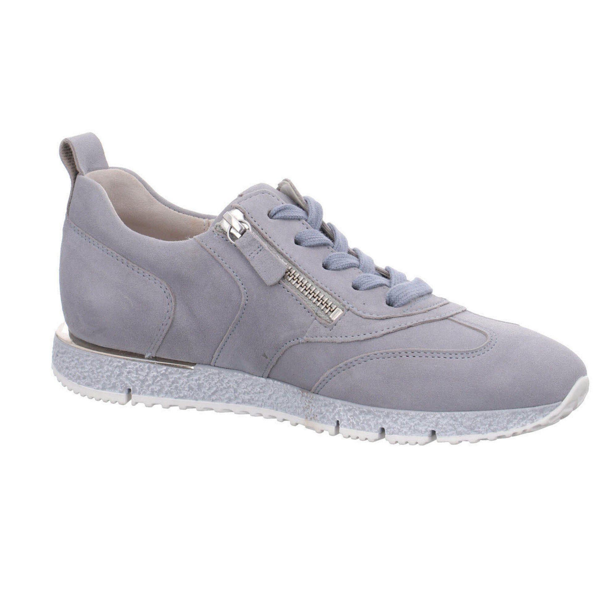 Veloursleder Halbschuhe Gabor Sport Damen Sneaker Sneaker pastelblau Sneaker Schuhe