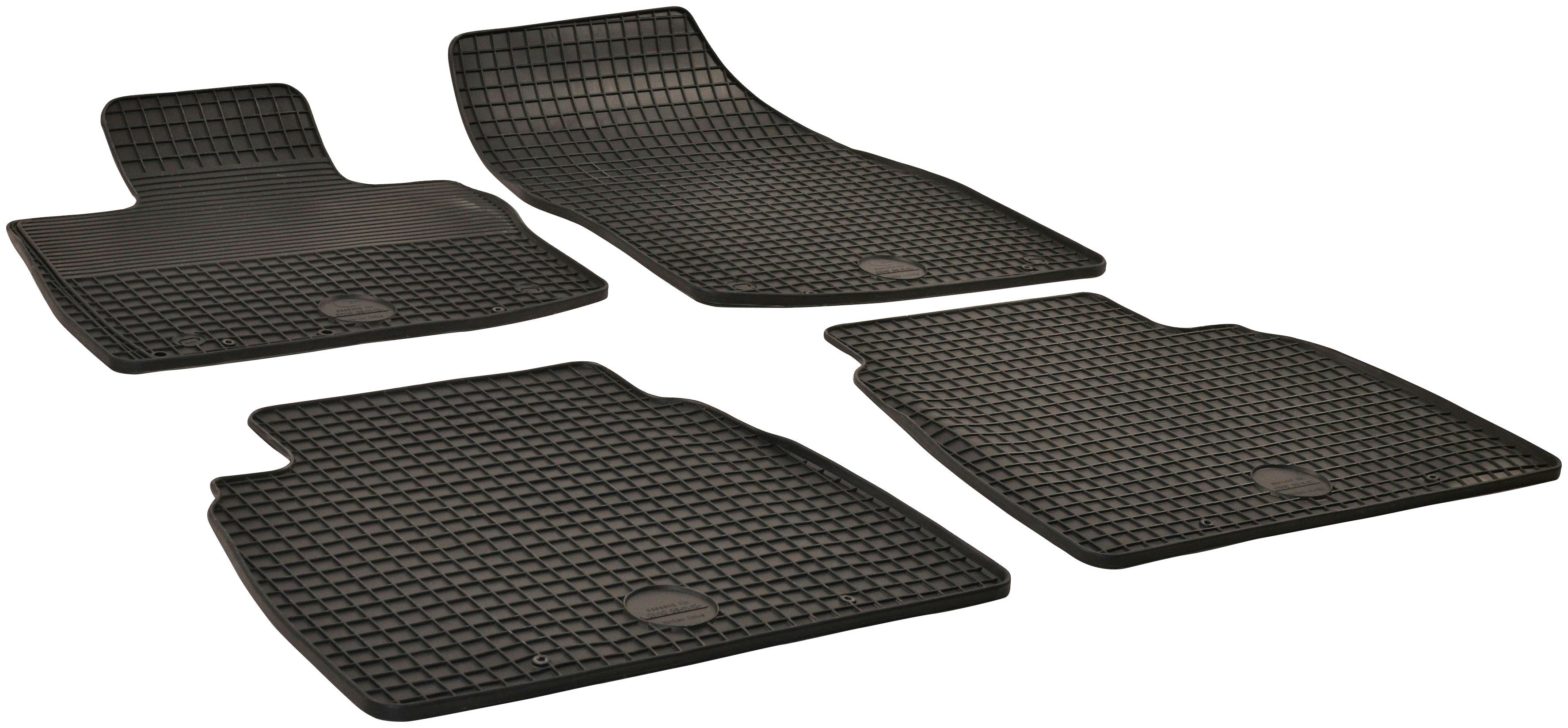 WALSER Passform-Fußmatten (4 St), für Honda Civic Schrägheck, Stufenheck, für Honda Civic VIII 09/2005-Heute, Honda Civic IX 02/2012-Heute