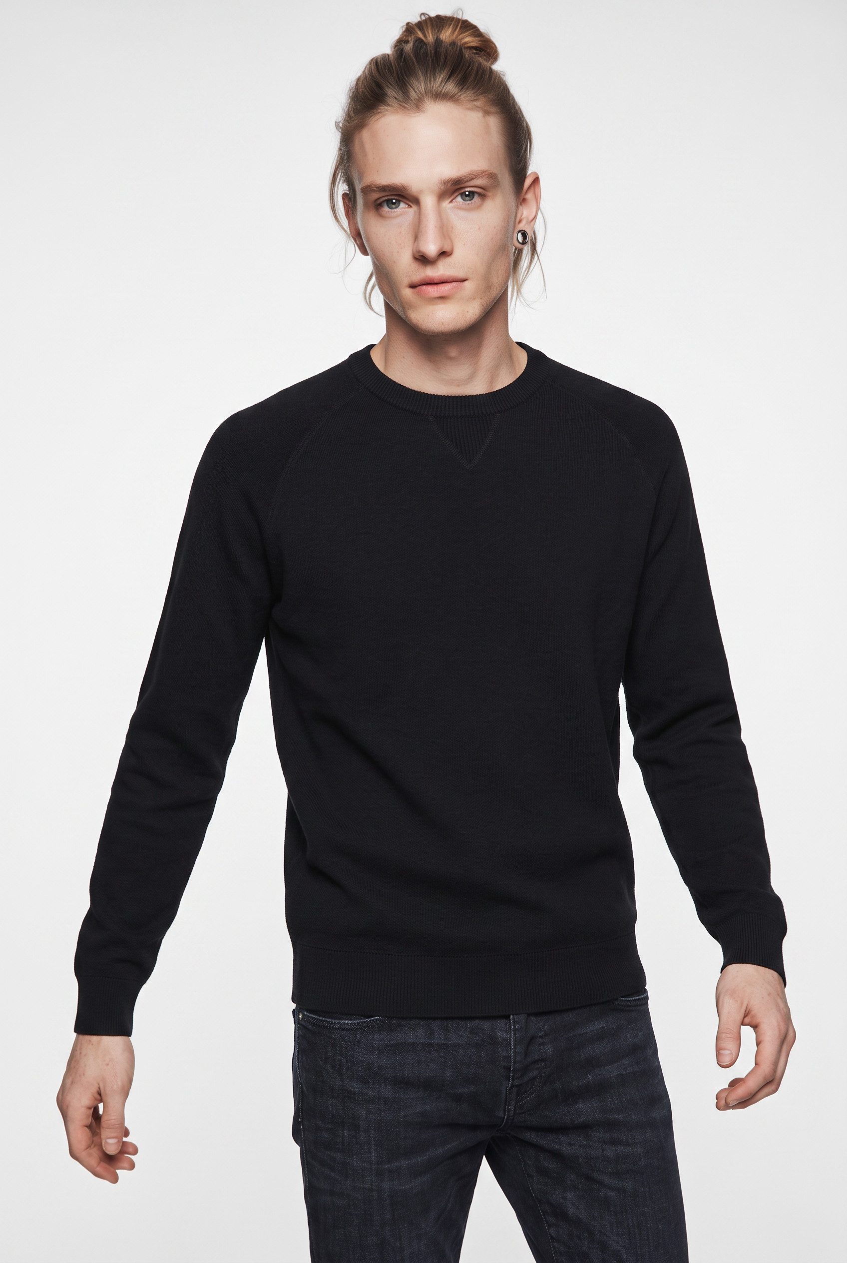 ONLY & SONS Rundhalspullover ONSVILLAS LS CREW KNIT OTL Baumwollmischung, regular fit