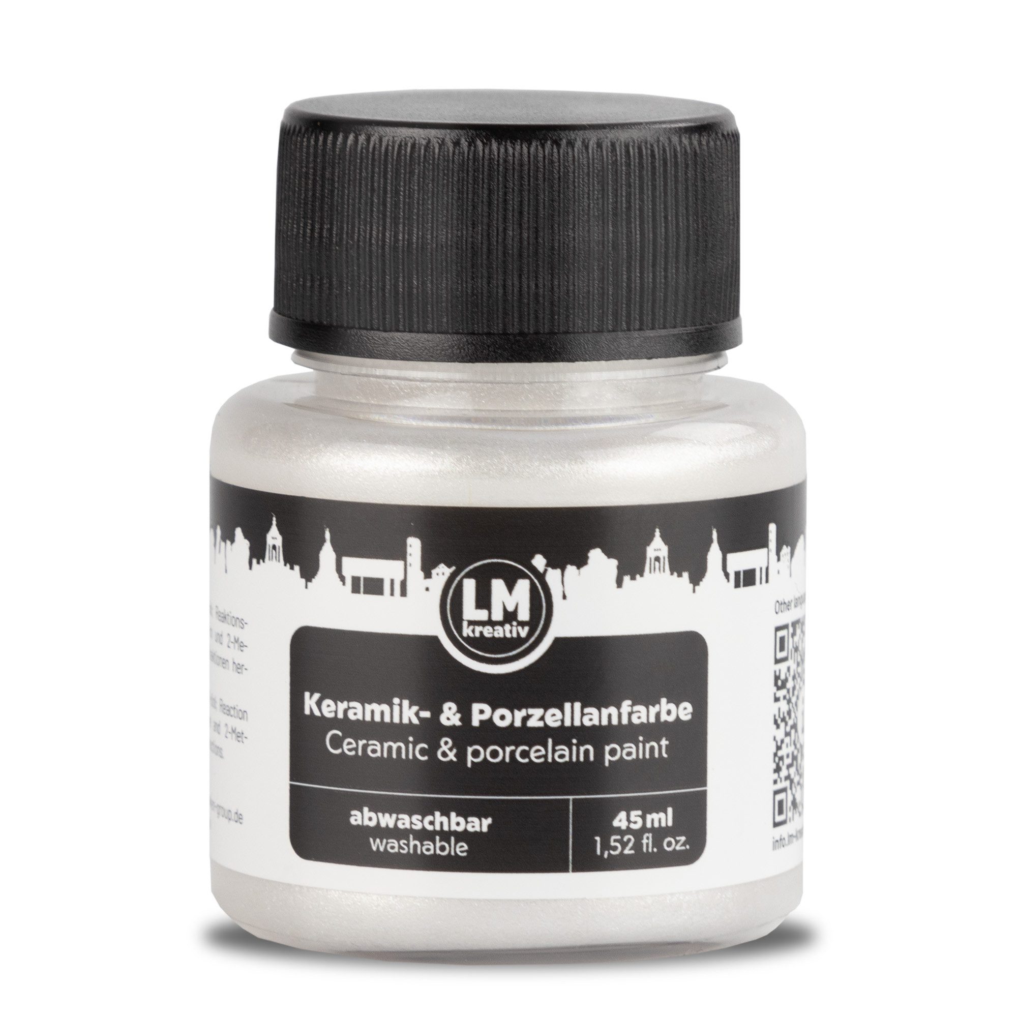 LM-Kreativ Porzellanfarbe Keramik- & Porzellanfarbe zum Bemalen von Porzellan, Keramik & Glas, für Porzellan, Keramik & Glas, wasserbasiert, gut deckend, mischbar