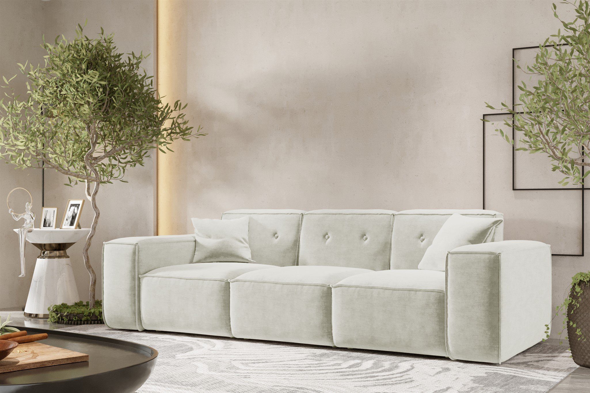Fun Möbel Sofa Designersofa CESINA 3-Sitzer günstig online kaufen