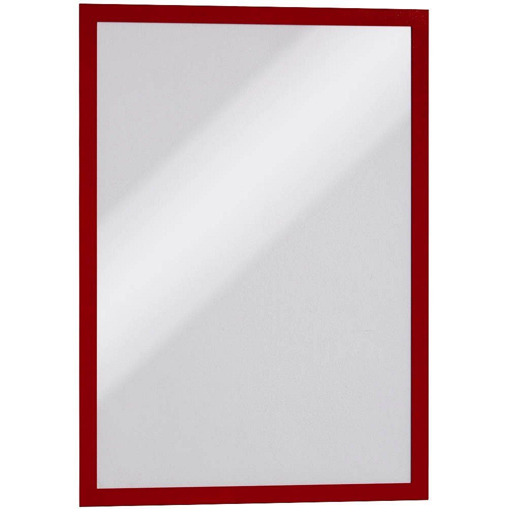 DURABLE Magnet 2 Magnet-Rahmen selbstklebend DURAFRAME® A3 rot, Doppelseitige Lesbarkeit an Glasflächen