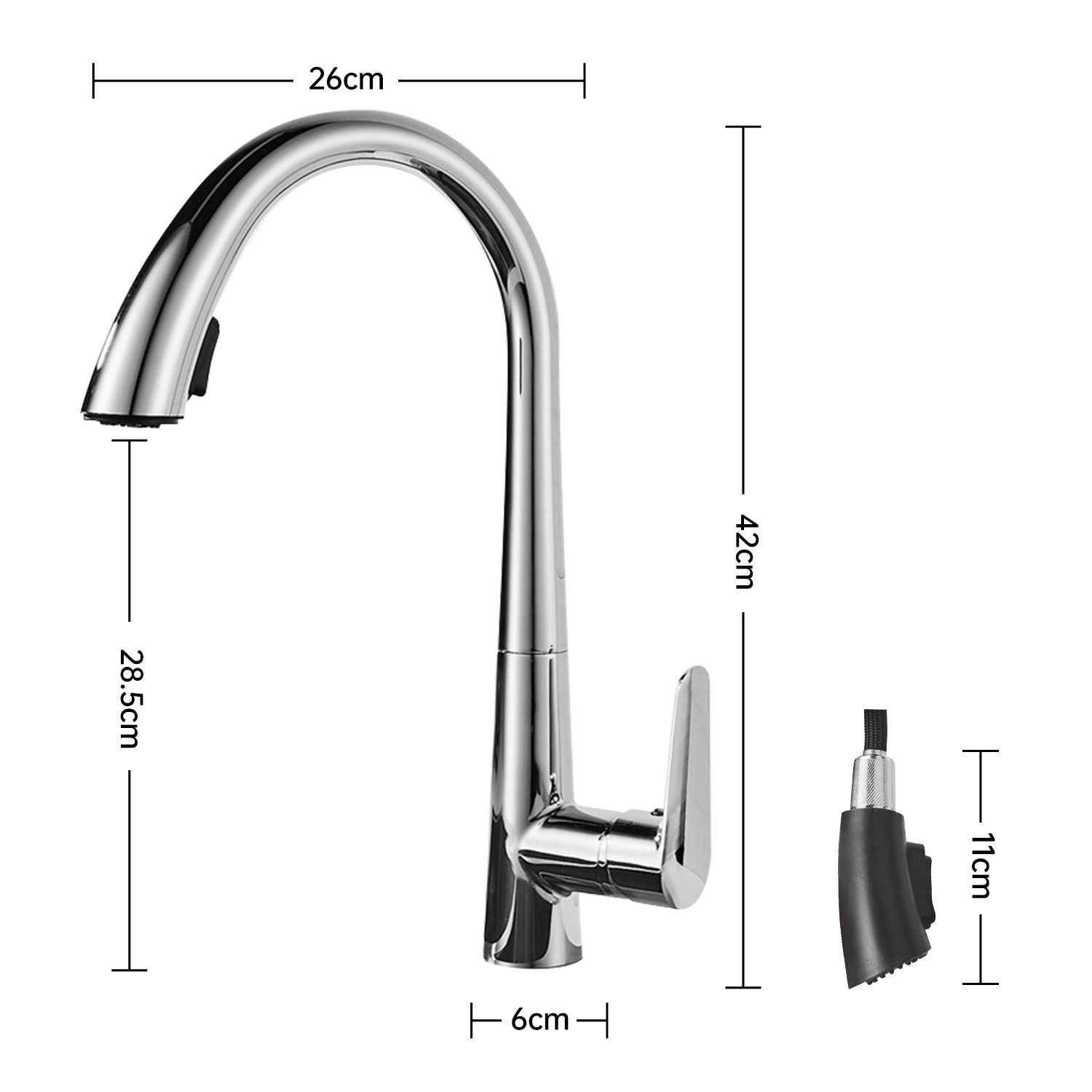 SEHAUSEU Küchenarmatur Wasserhahn Küche Bad Spültischarmatur günstig online kaufen