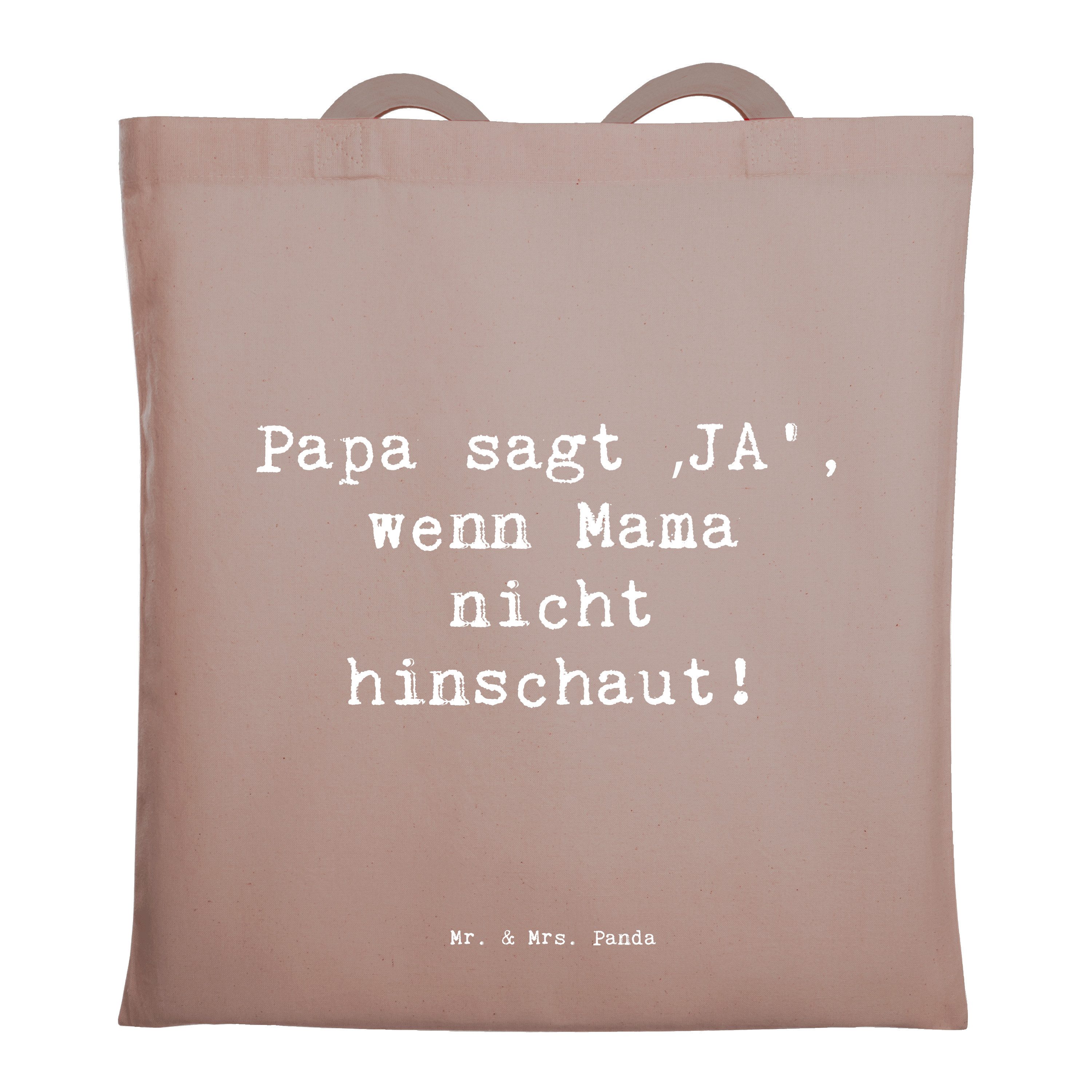 Tragetasche Spruch Vater Geheimhaltung - Braun Pastell - Geschenk, Familienbande