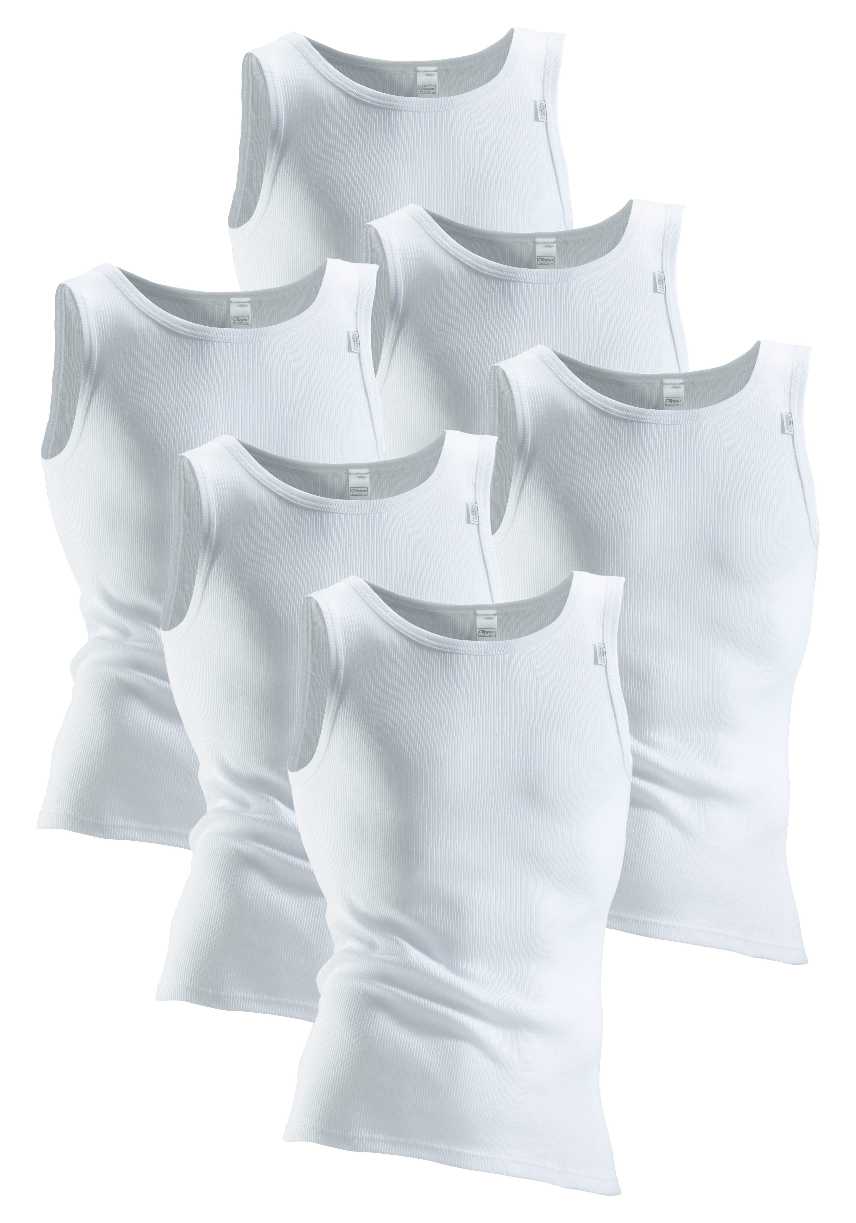 Clipper Exclusive Unterhemd (6-St) in Doppelripp-Qualität – Bild 5 von 5