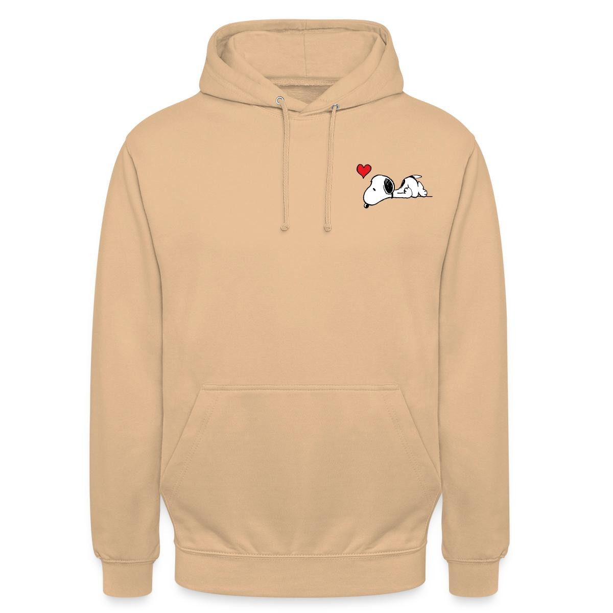 Spreadshirt Hoodie Peanuts Snoopy Herz Brustmotiv Unisex Hoodie (1-tlg)