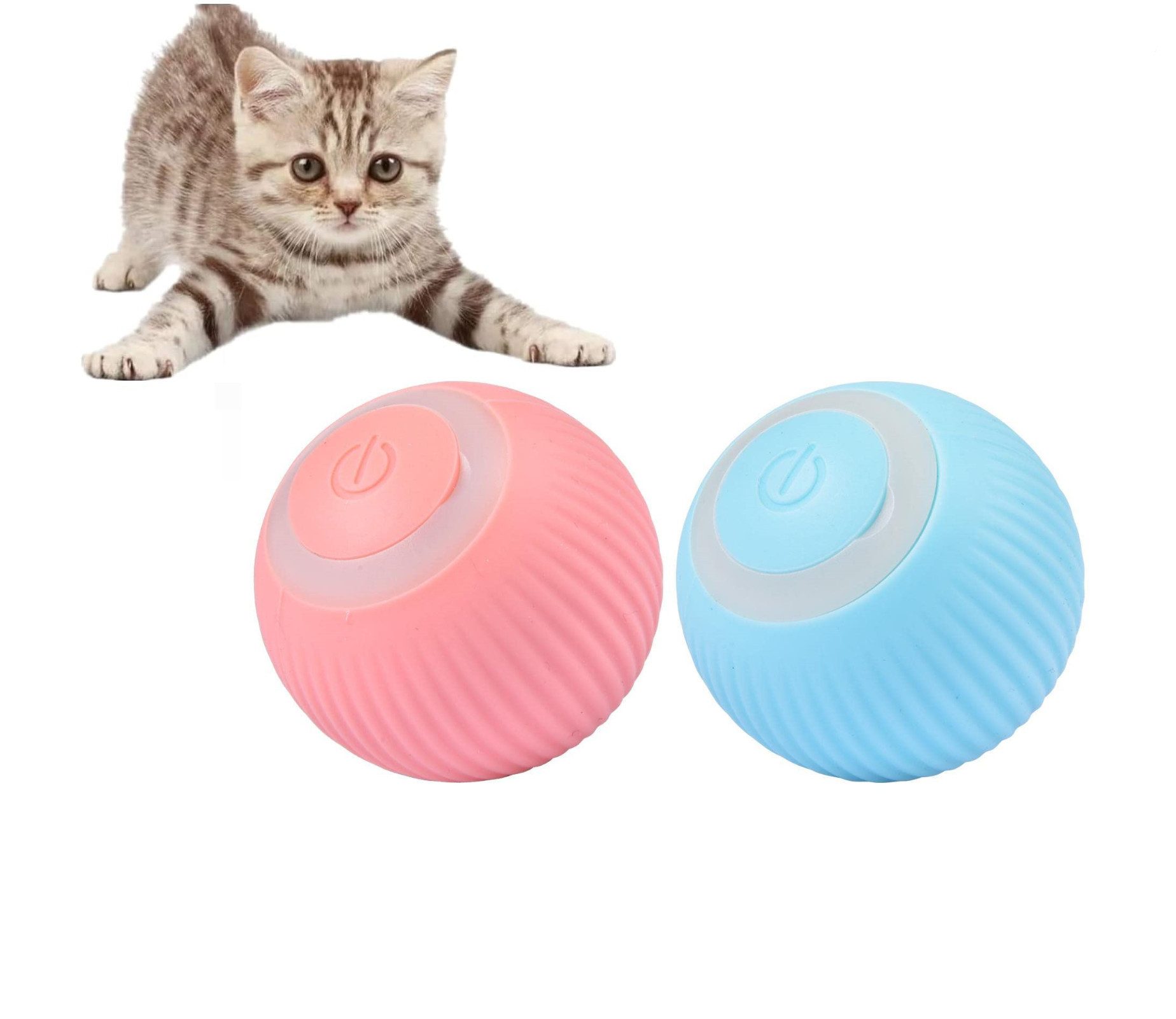 Tier-Beschäftigungsspielzeug lektrisches Katzenspielzeug - 360° Selbstdrehender Ball mit LED