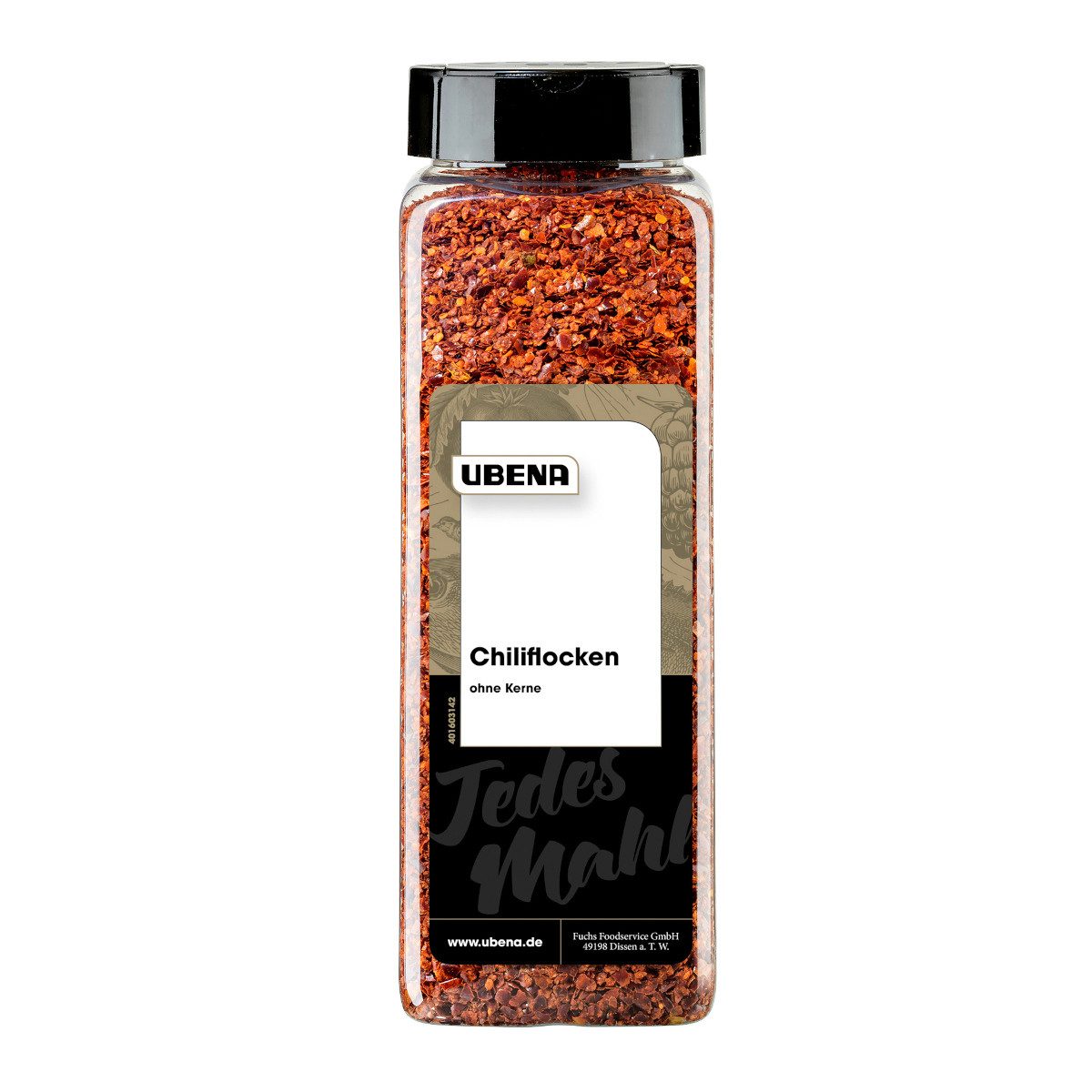 UBENA Gewürz, Ubena Chili Flocken ohne Kerne intensive angenehme Schärfe 350g
