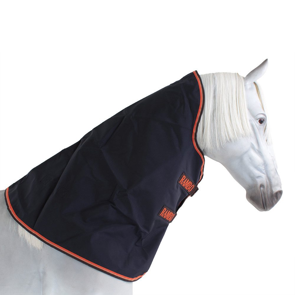 Pferde-Halsteil Horseware Rambo Original Hood Lite 0g - Navy/Orange