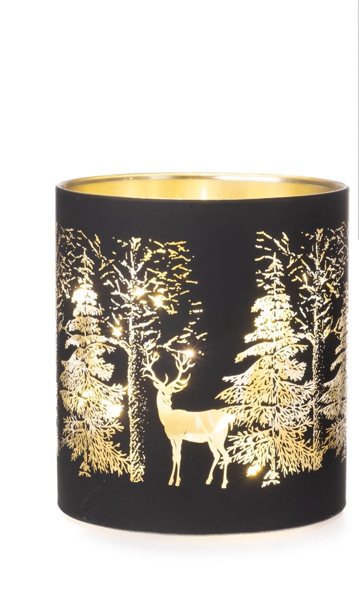 finehomegarden Windlicht Kerzenglas LED H10cm+H15cm Weihnachten günstig online kaufen