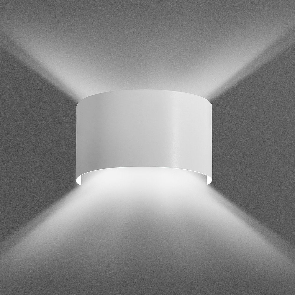 Up wechselbar, Wandleuchte Down Licht Warmweiß, Wandleuchte indirektes Licht-Erlebnisse LED XANDER, Weiß