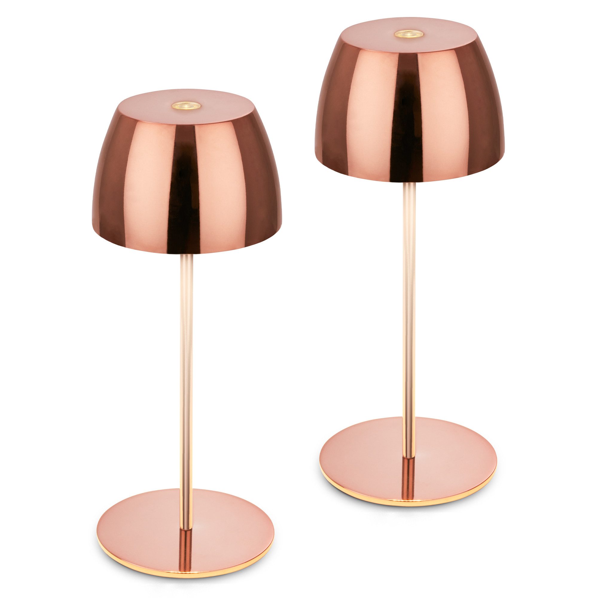 Briloner Leuchten LED Tischleuchte kabellos dimmbar touch Tischlampe Akku Indoor/Outdoor, LED fest integriert, Tischlampe kabellos 20 x 8 cm versch. Farben 2,5W Wohnzimmer