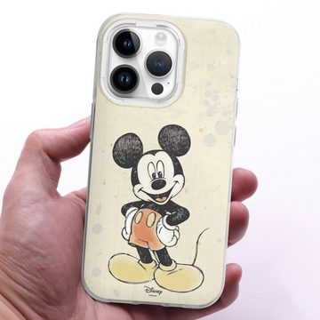 DeinDesign Handyhülle Offizielles Lizenzprodukt Mickey & Minnie Mouse Wasserfarbe, Apple iPhone 14 Pro Silikon Hülle Bumper Case Handy Schutzhülle