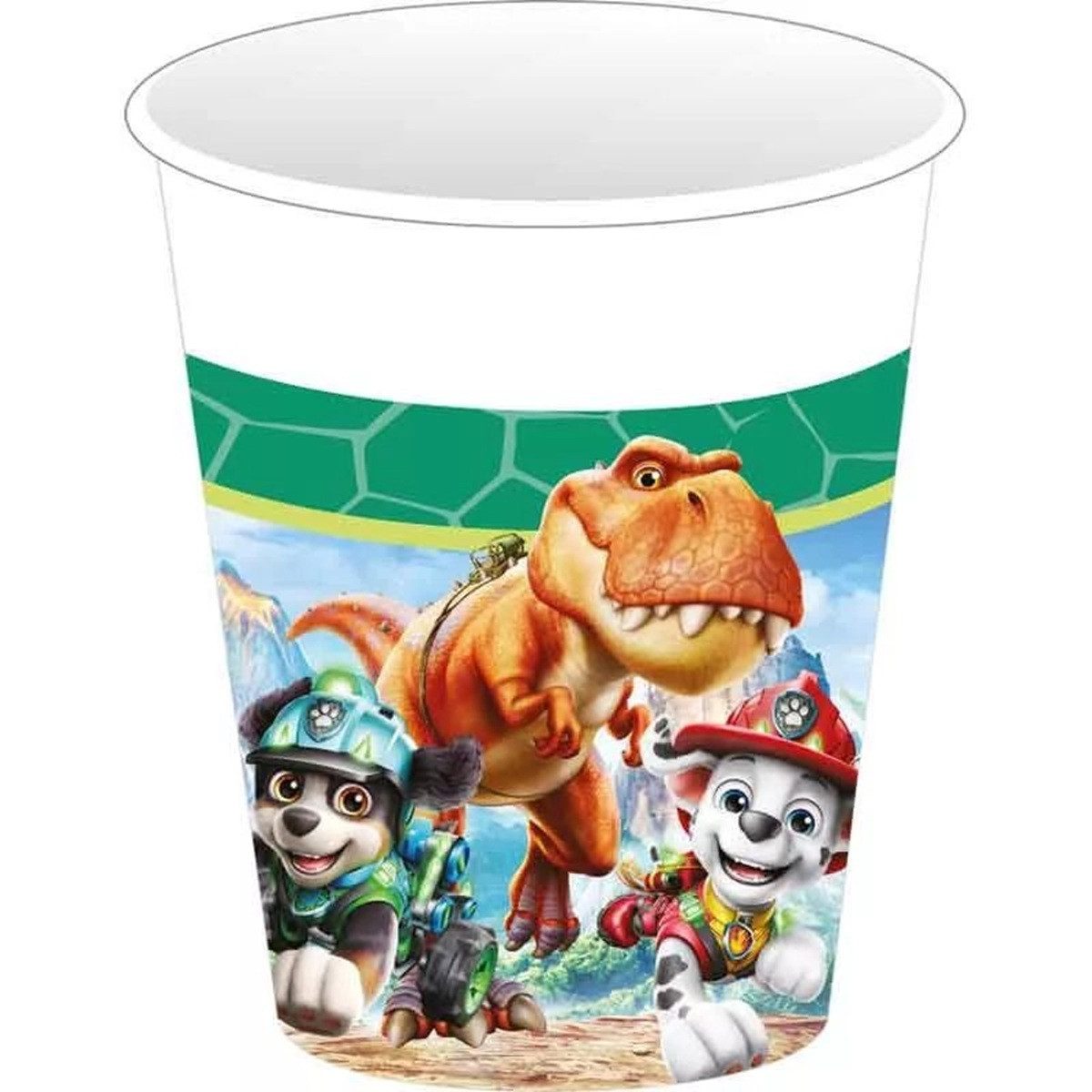 PAW PATROL Kindergeschirr-Set Paw Patrol Dino Movie becher 8 Stück, 250 ml