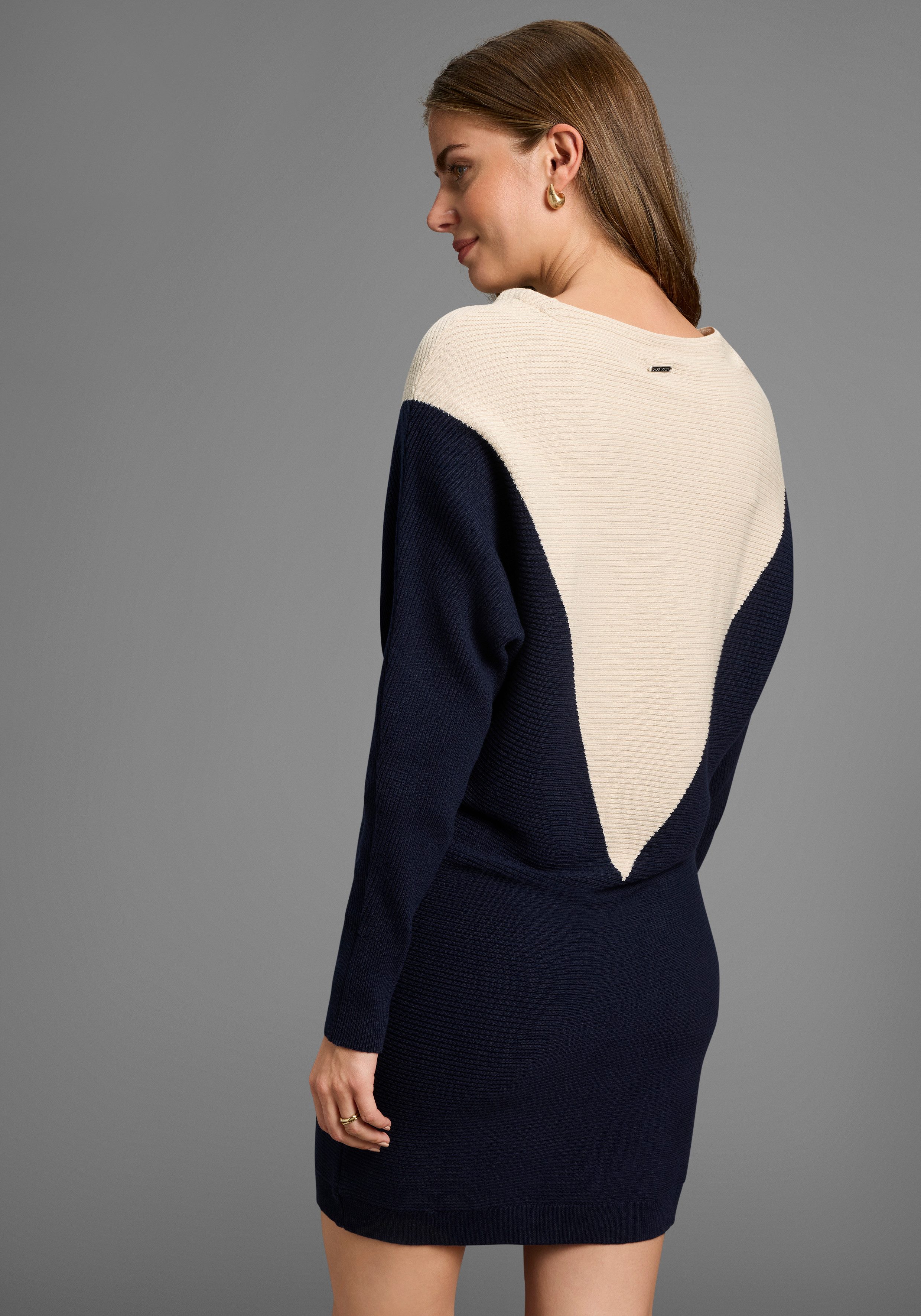 Laura Scott Strickkleid zweifarbig, aus weicher Baumwollmisch-Qualität - NE günstig online kaufen