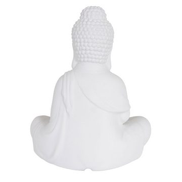 Steinhauer LIGHTING Dekolicht, Leuchtmittel nicht inklusive, Tischlampe Tischleuchte Nachttischlampe Buddha Keramik weiß