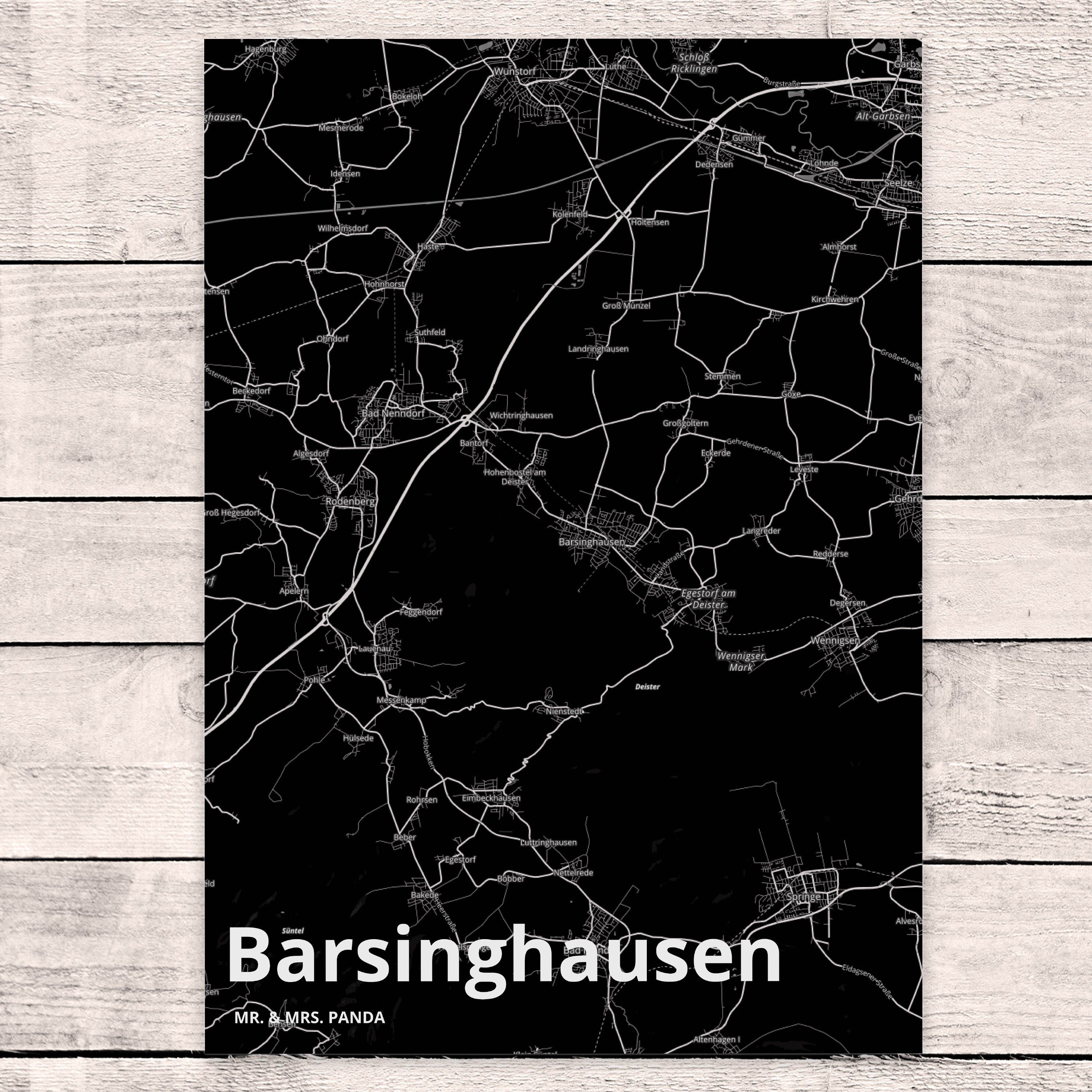 Dorf Postkarte Mr. Stadt, Geschenk, Stadt Mrs. Karte & Barsinghausen Stadt - Map Panda Landkarte