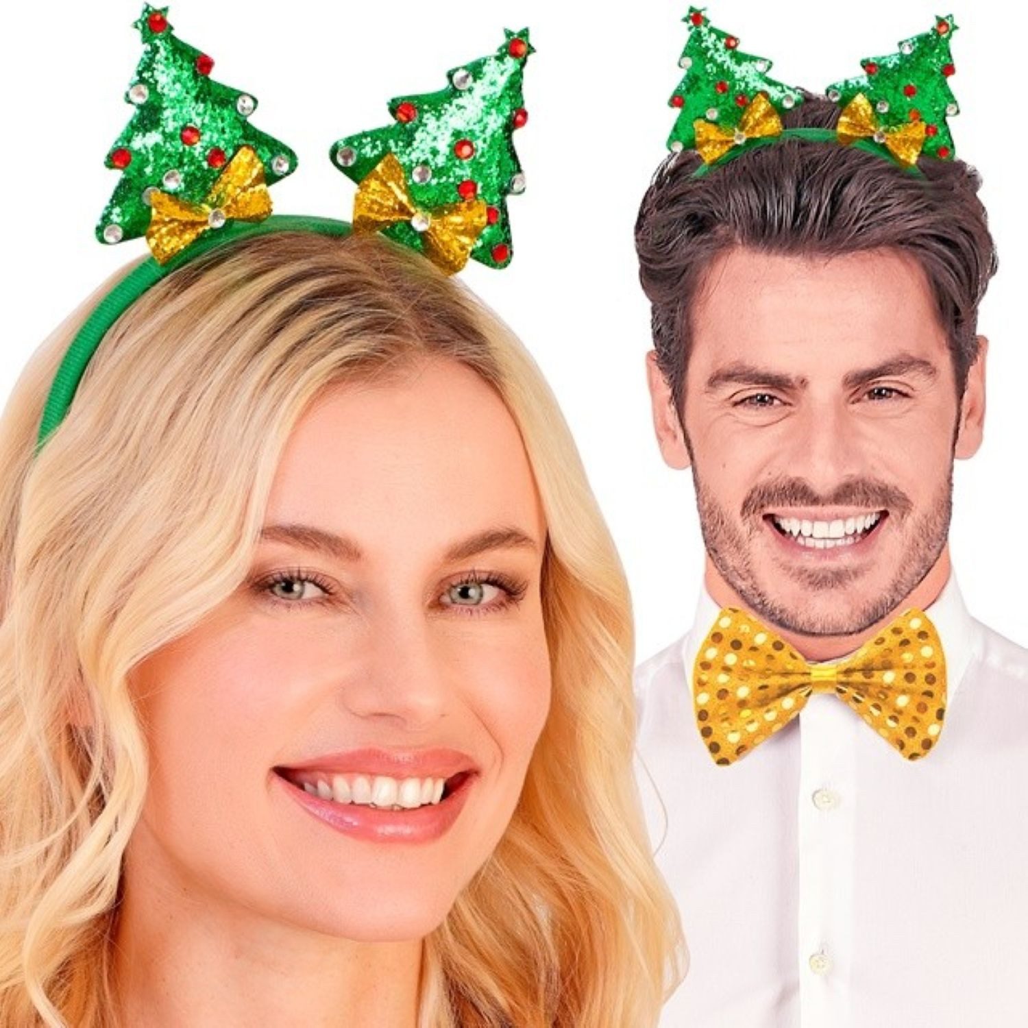 Widmann S.r.l. Kostüm Haarreif 'Weihnachtsbaum', Grün