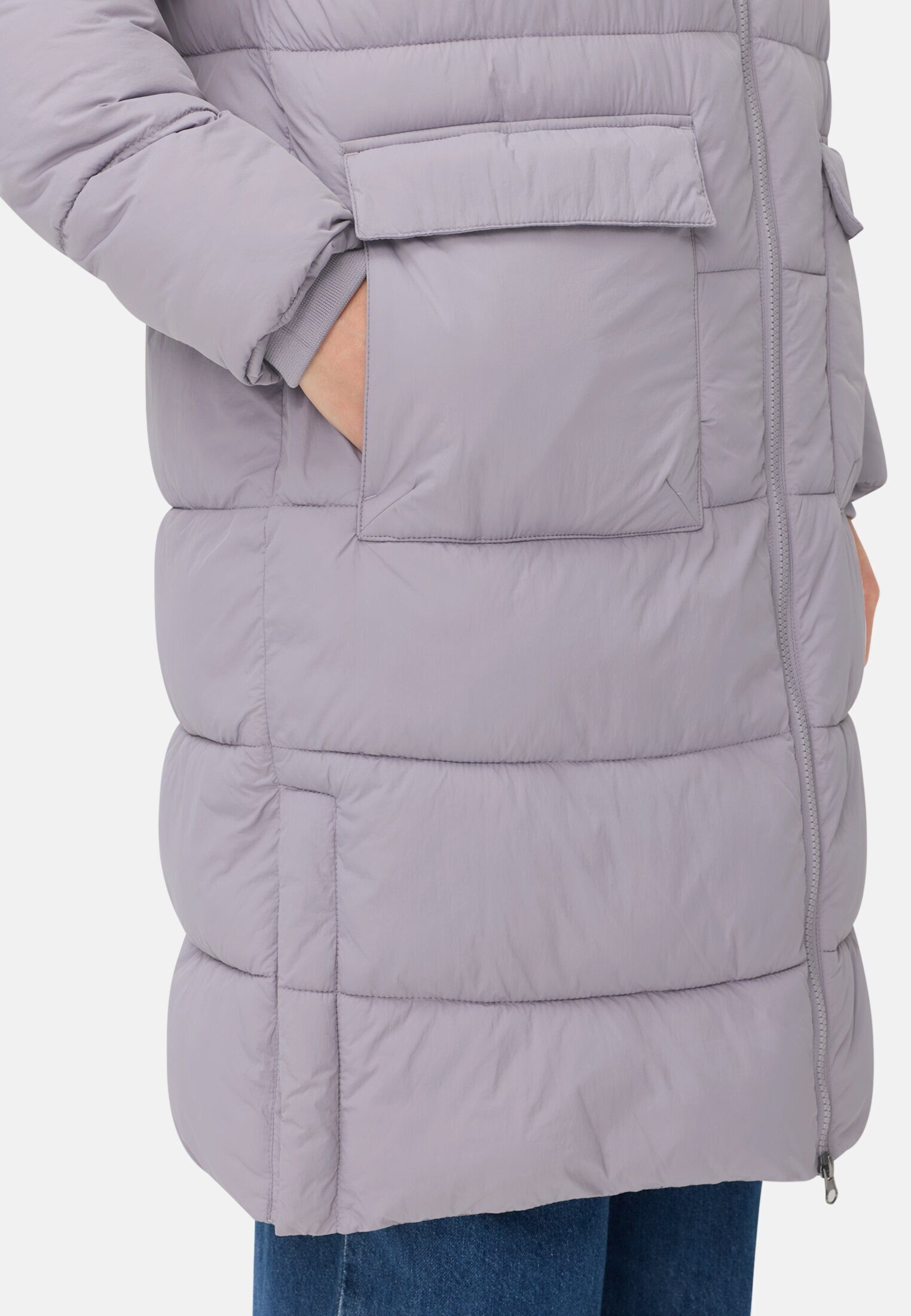 camel active Langmantel mit verstellbarem Saum und fester Kapuze Langarm Kapuze