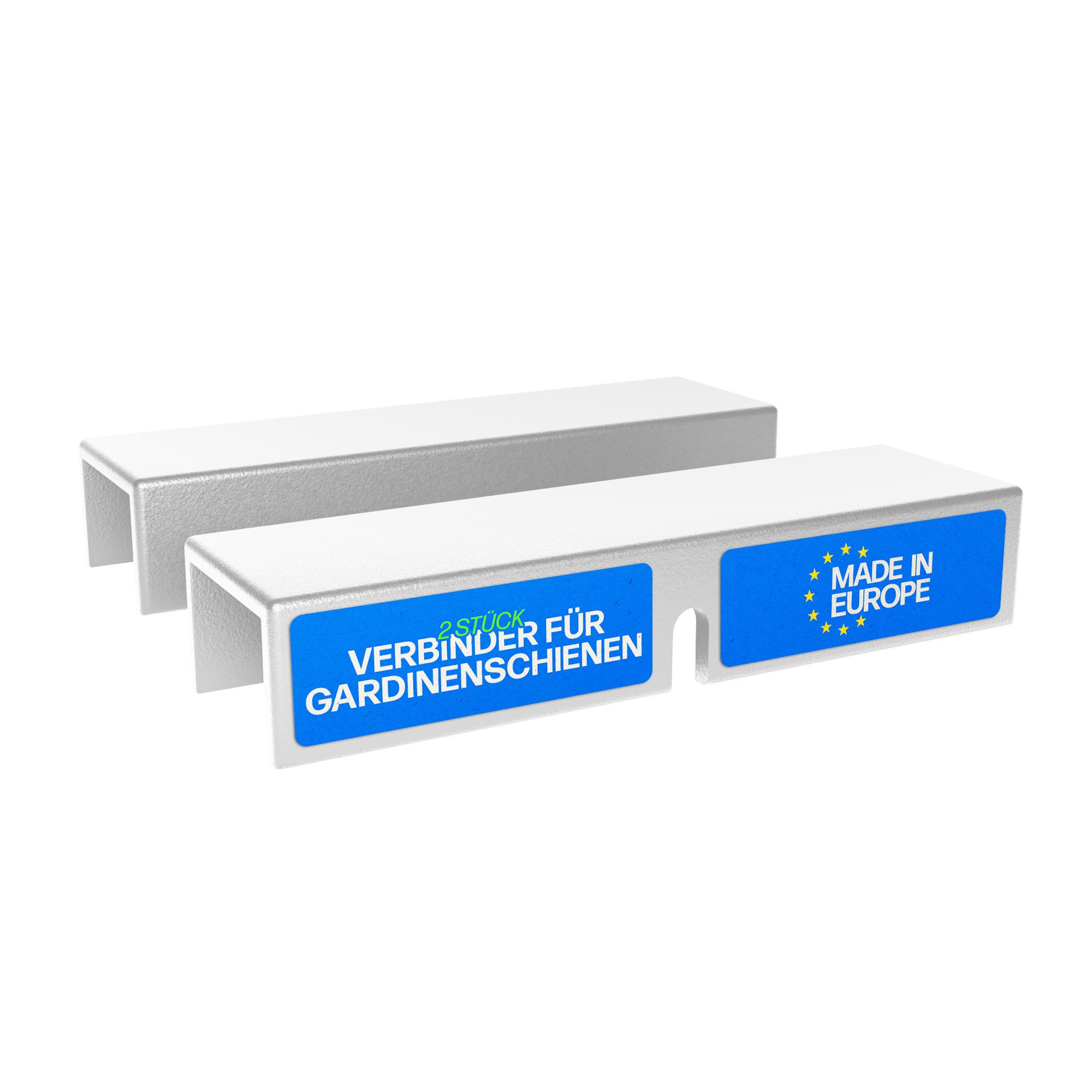 Bestlivings Innenlaufschiene Verbinder-Set, universal-läufig, geklemmt, Kunststoff, langlebig, einfache Montage durch Einschieben