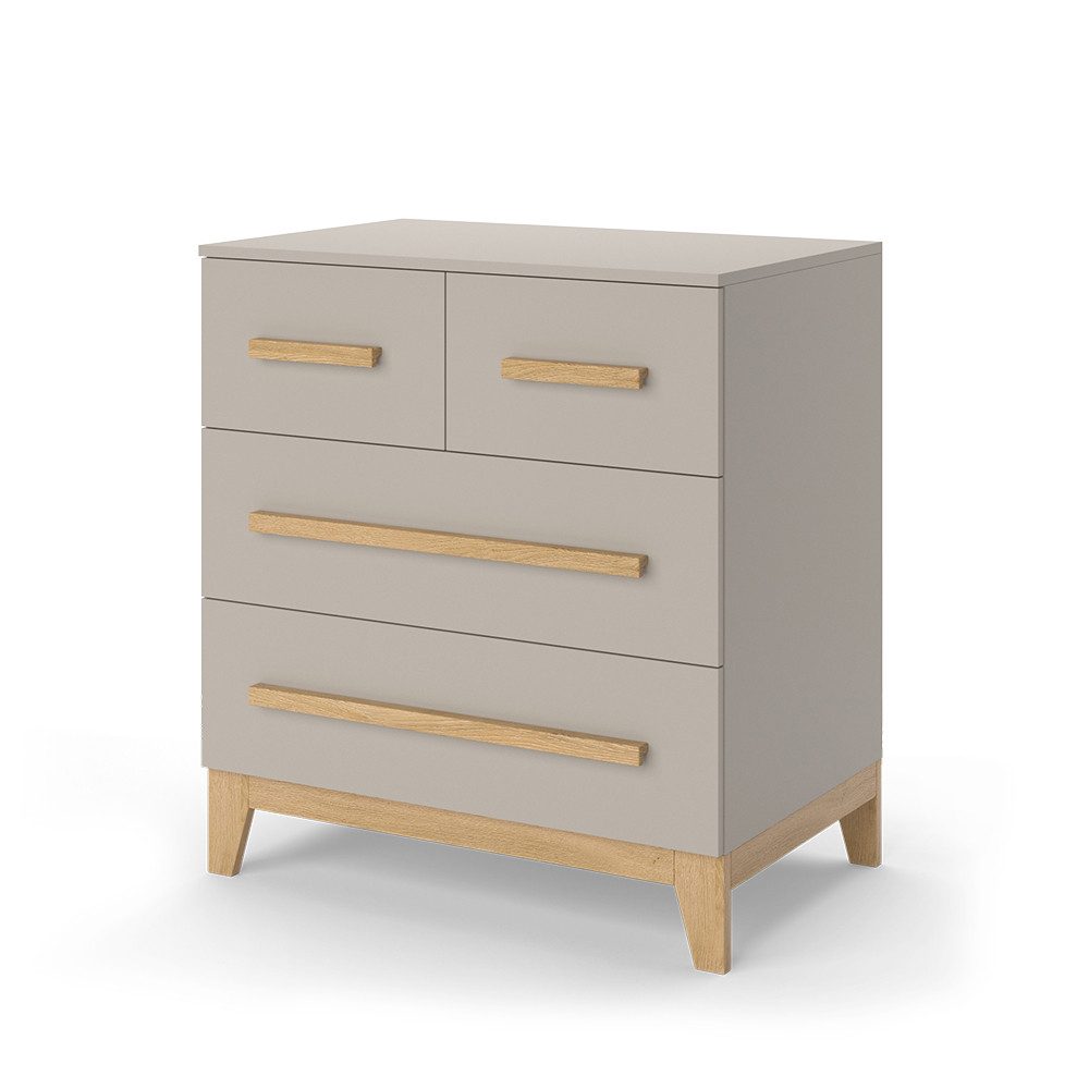 Kommode Malia, Cashmere-Eiche, 80 x 88 cm mit 4 Schubladen