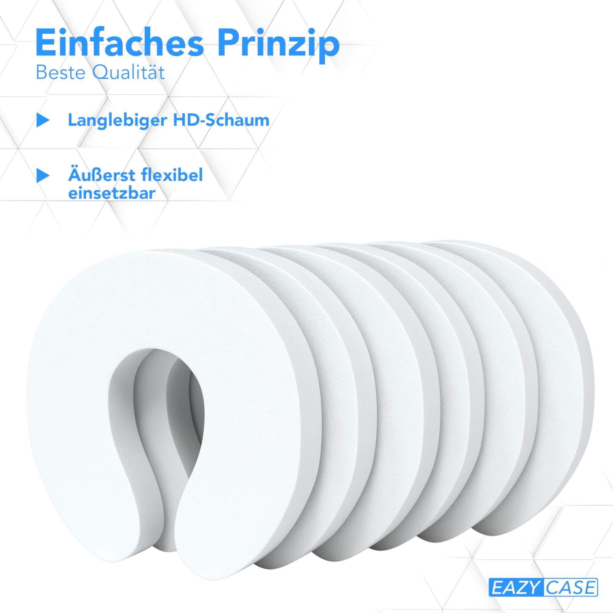 EAZY CASE Türstopper 6x Fingerklemmschutz (6 St), Stoßschutz Ecken und Kanten, Kindersicherung, Türbeschlag, Weiß