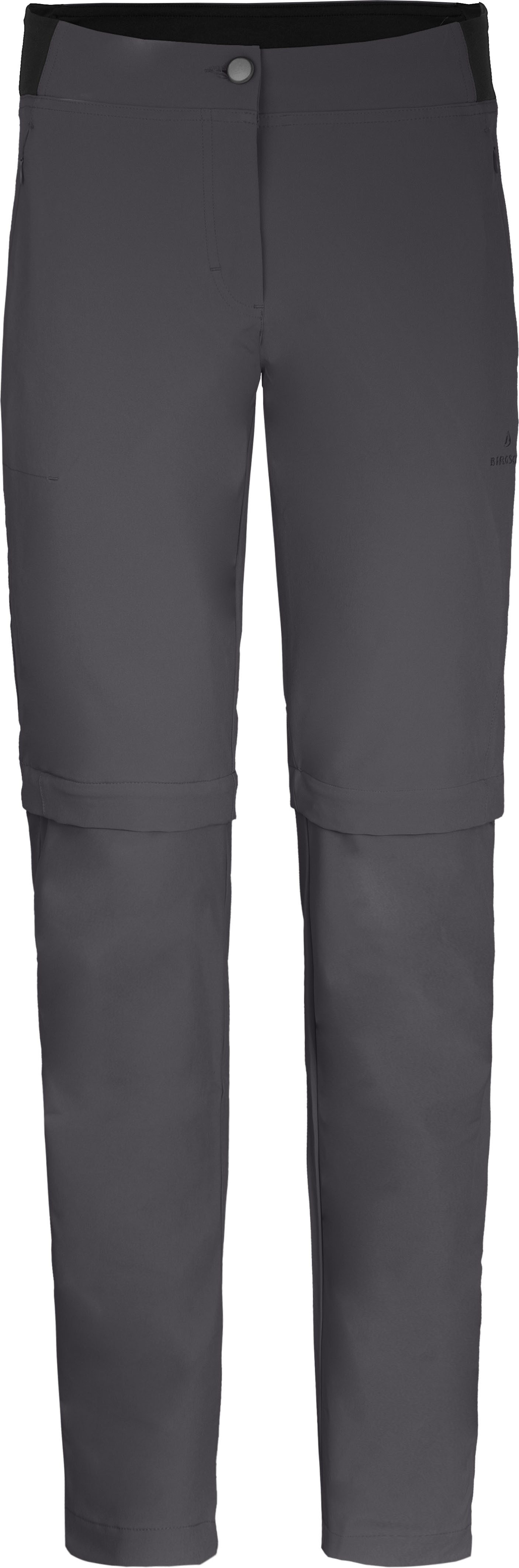 Bergson Outdoorhose AALBORG Vario Zipp-Off (slim) Damen Wanderhose, recycelt, elastisch, sportlich, Стандартные размеры, grau