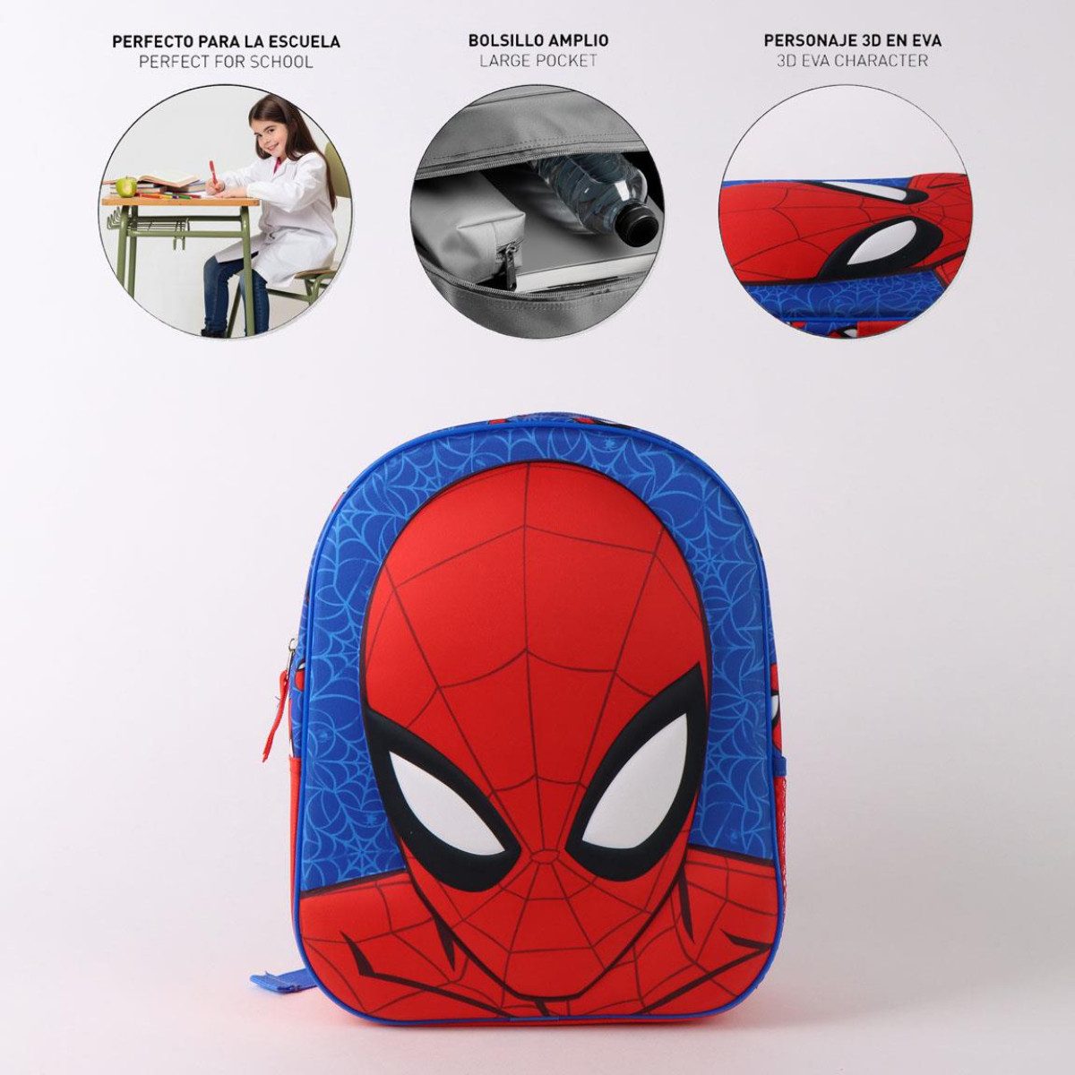 Spiderman Kinderrucksack 3D Schultasche für Kleinkinder leichter Rucksack – Bild 4 von 5