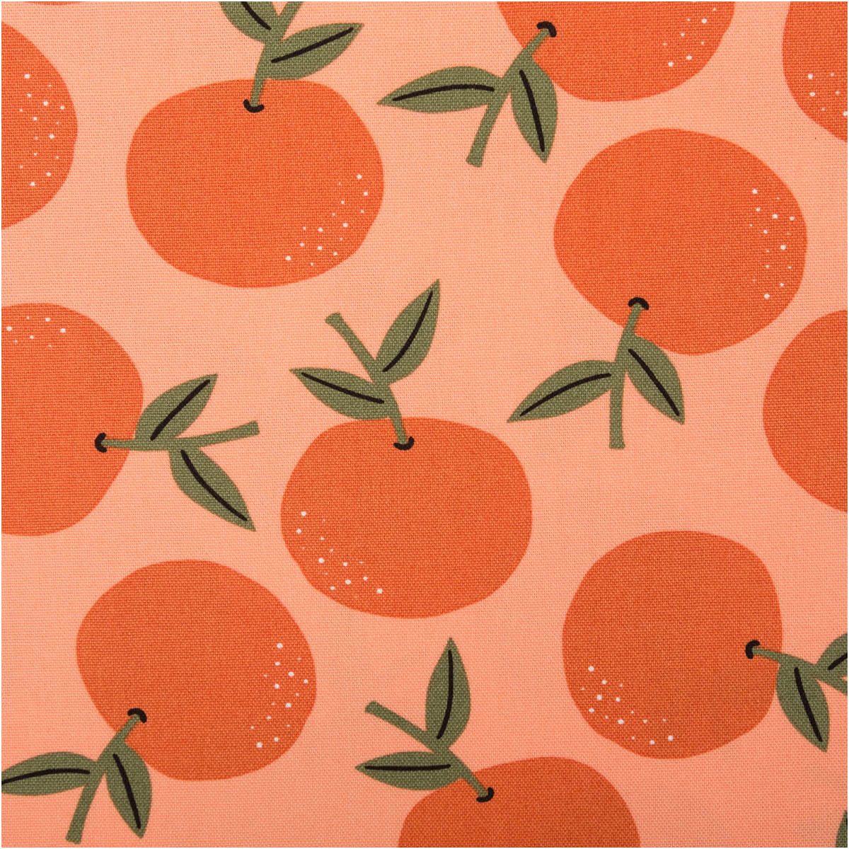SCHÖNER LEBEN. Stoff Canvas Baumwollstoff Meterware Orangen orange 138cm Stoffbreite, allergikergeeignet