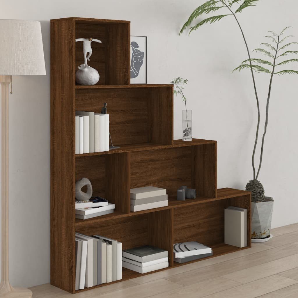 Bücherregal cm Braun furnicato Eichen-Optik 155x24x160