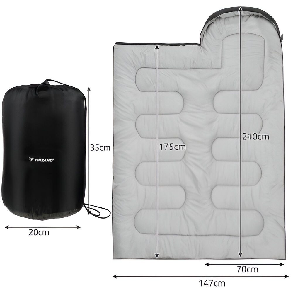 Trizand Deckenschlafsack Schlafsack Mumienschlafsack Camping Outdoor (1 tlg günstig online kaufen