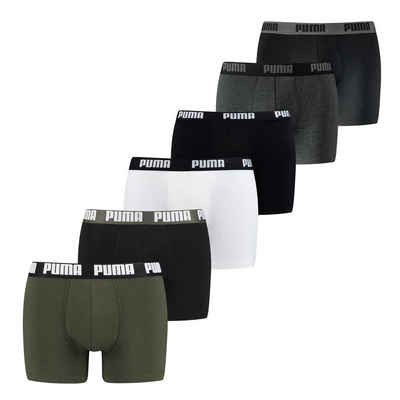 PUMA Boxer Herren Boxer Shorts, 6er Pack - Basic Boxer