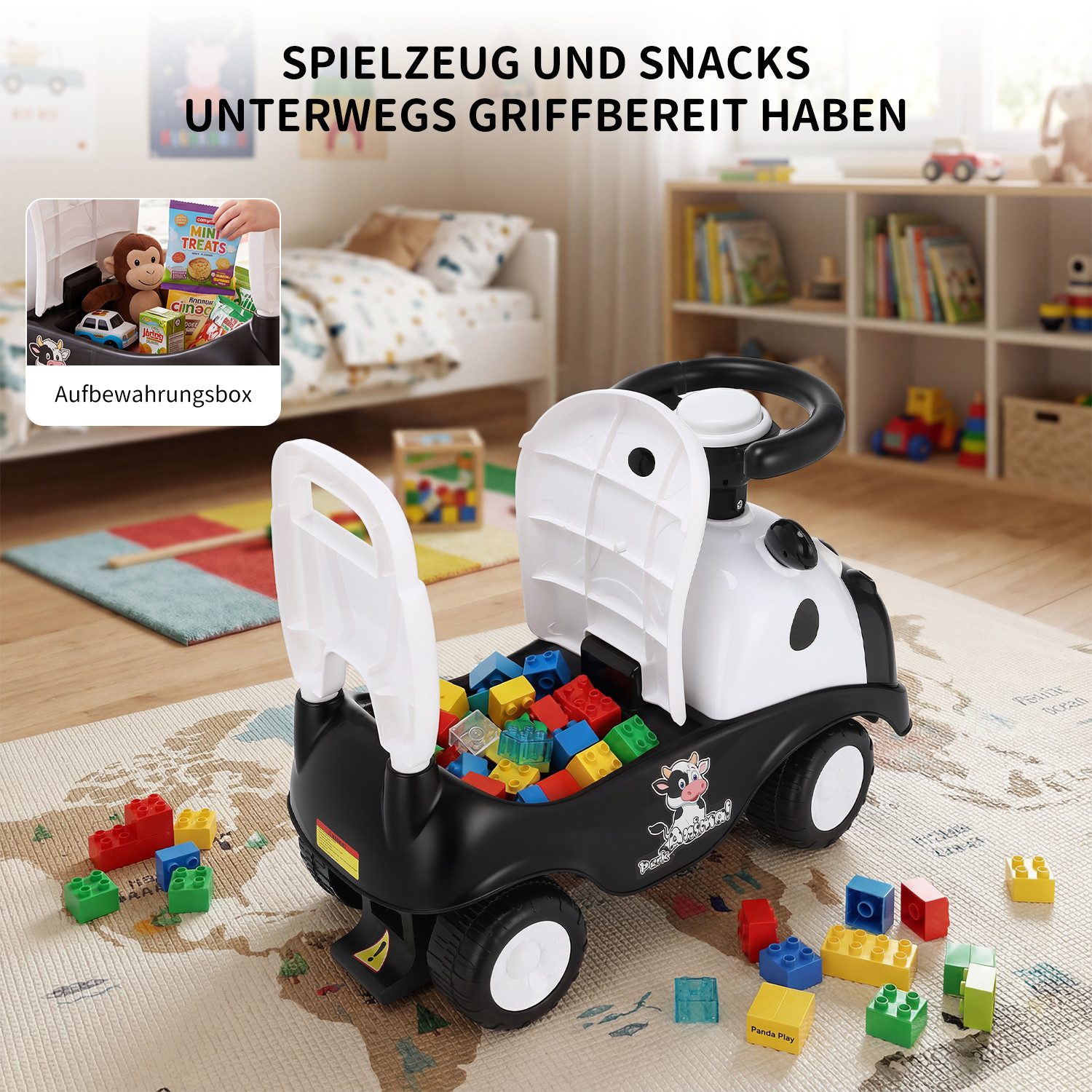 oyajia Rutscherauto Kinderfahrzeug mit Stauraum,Lauflernhilfe Babywalker Spiel, (auch als Lauflernhilfe nutzbar, Kinder Rutschauto)