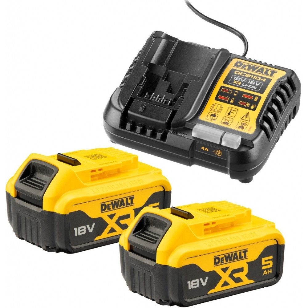 DeWalt Elektrowerkzeug-Set DeWalt DCB1104P2-QW Akku-Kit für 18V XR Geräte.