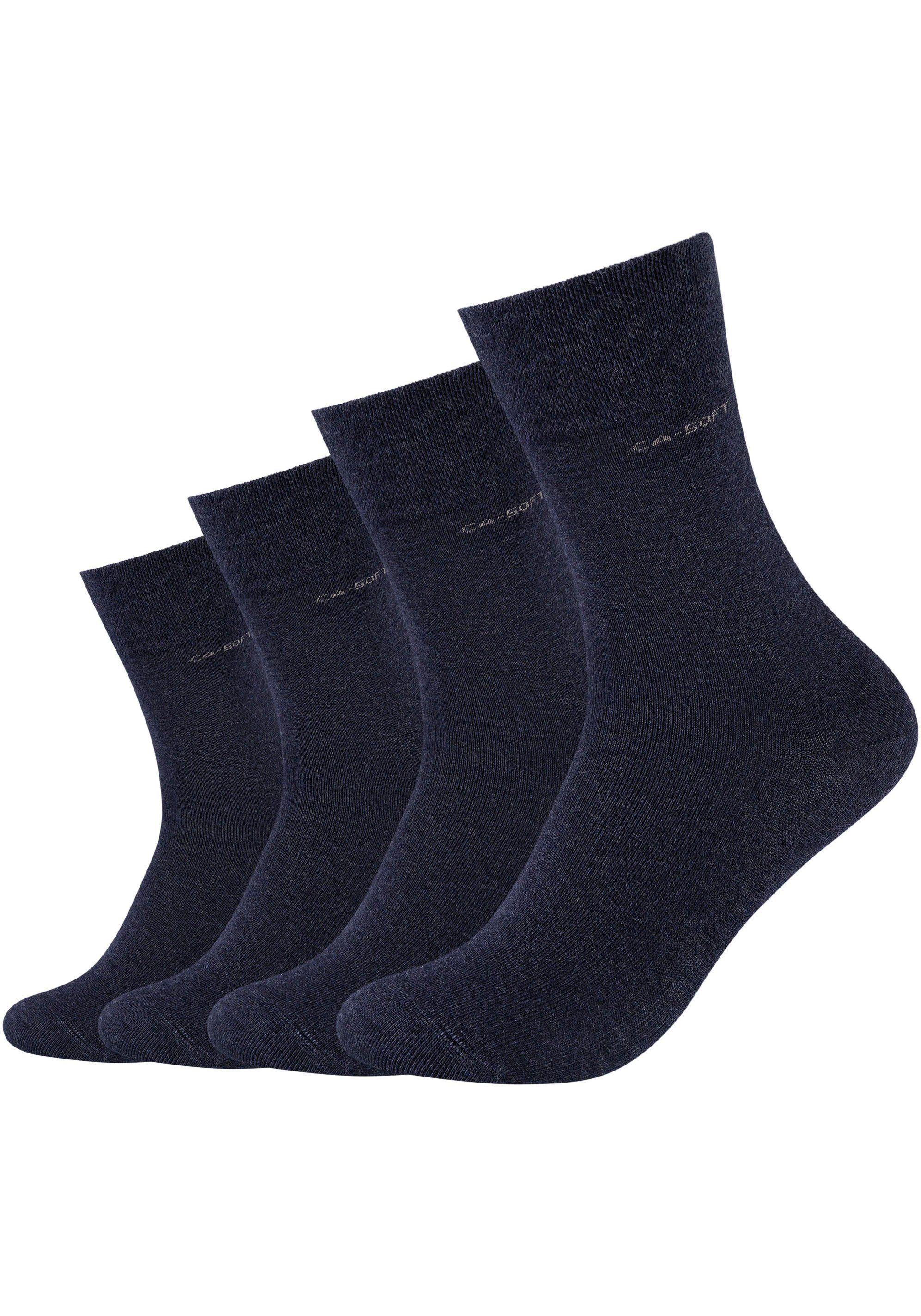 Camano Socken (Packung, 4er-Pack) mit verstärktem Fersen- und Zehenbereich