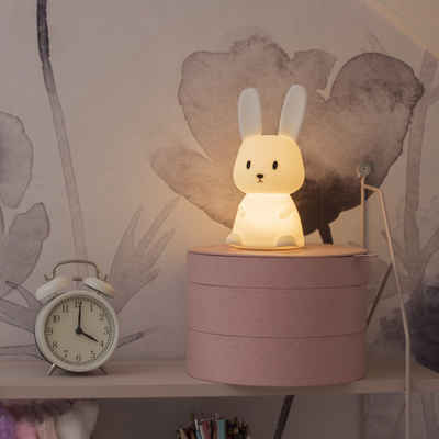 HOLLYHOPPER LED Nachtlicht LED Nachtlicht Hase STUPSI Einschlaflicht leuchtender Hase Farbwechsel, LED Classic, mehrfarbig / bunt