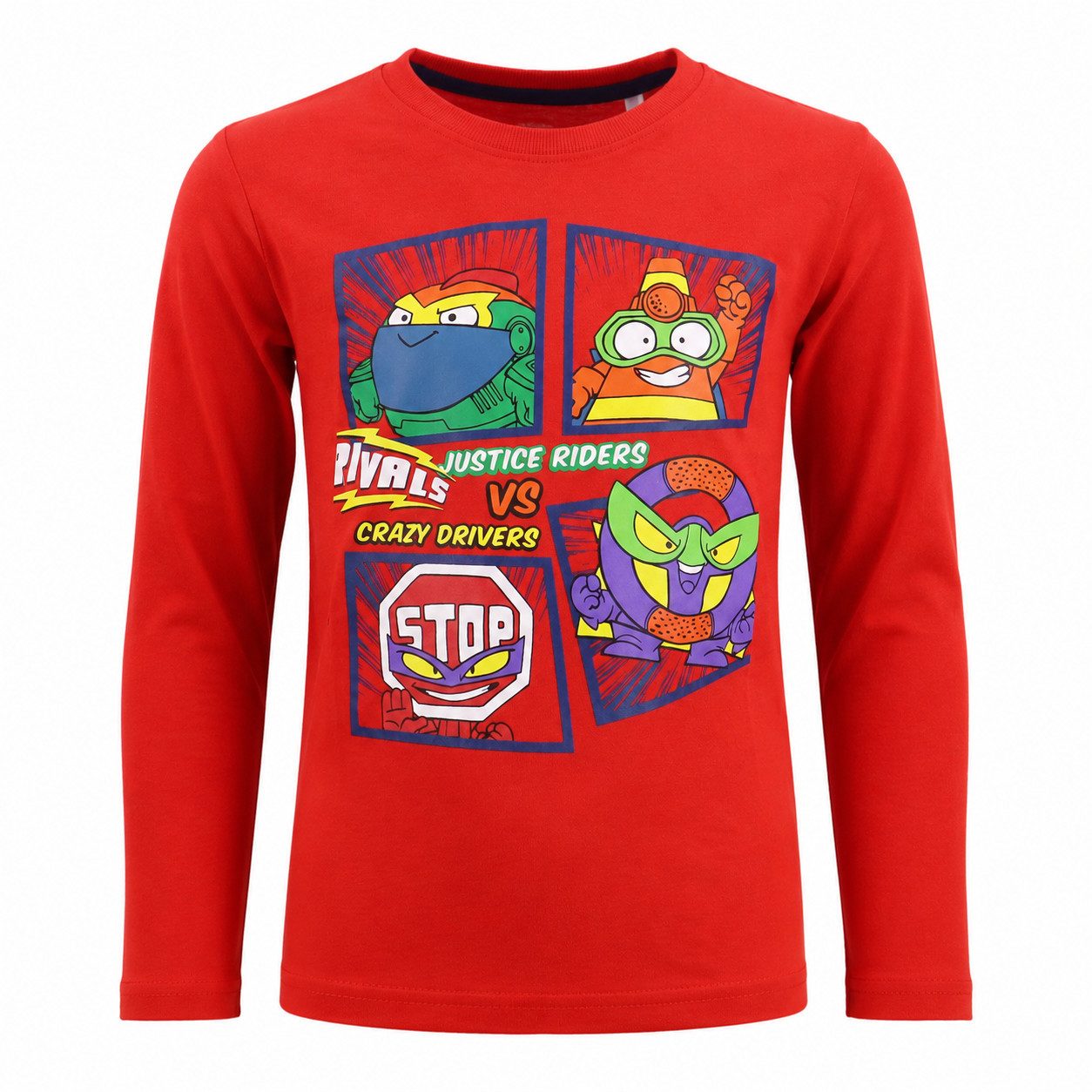 Superzings Langarmshirt Super Zings Jungen Kinder langarm Shirt 100% Baumwolle - Gr. 98 bis 128