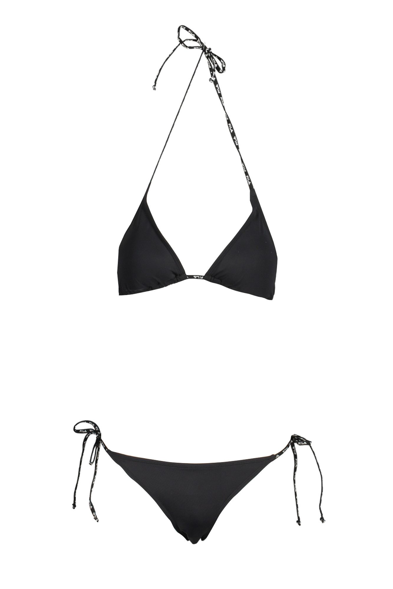 Fila Badeanzug Damen Bikini Kostüm Schwarz: Dreieck-Design mit Herausnehmbaren Cups