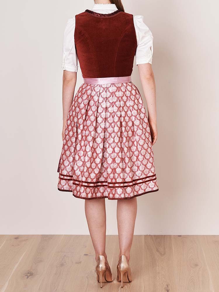 Krüger Madl Dirndl Dirndl Almeria 60er Länge rot
