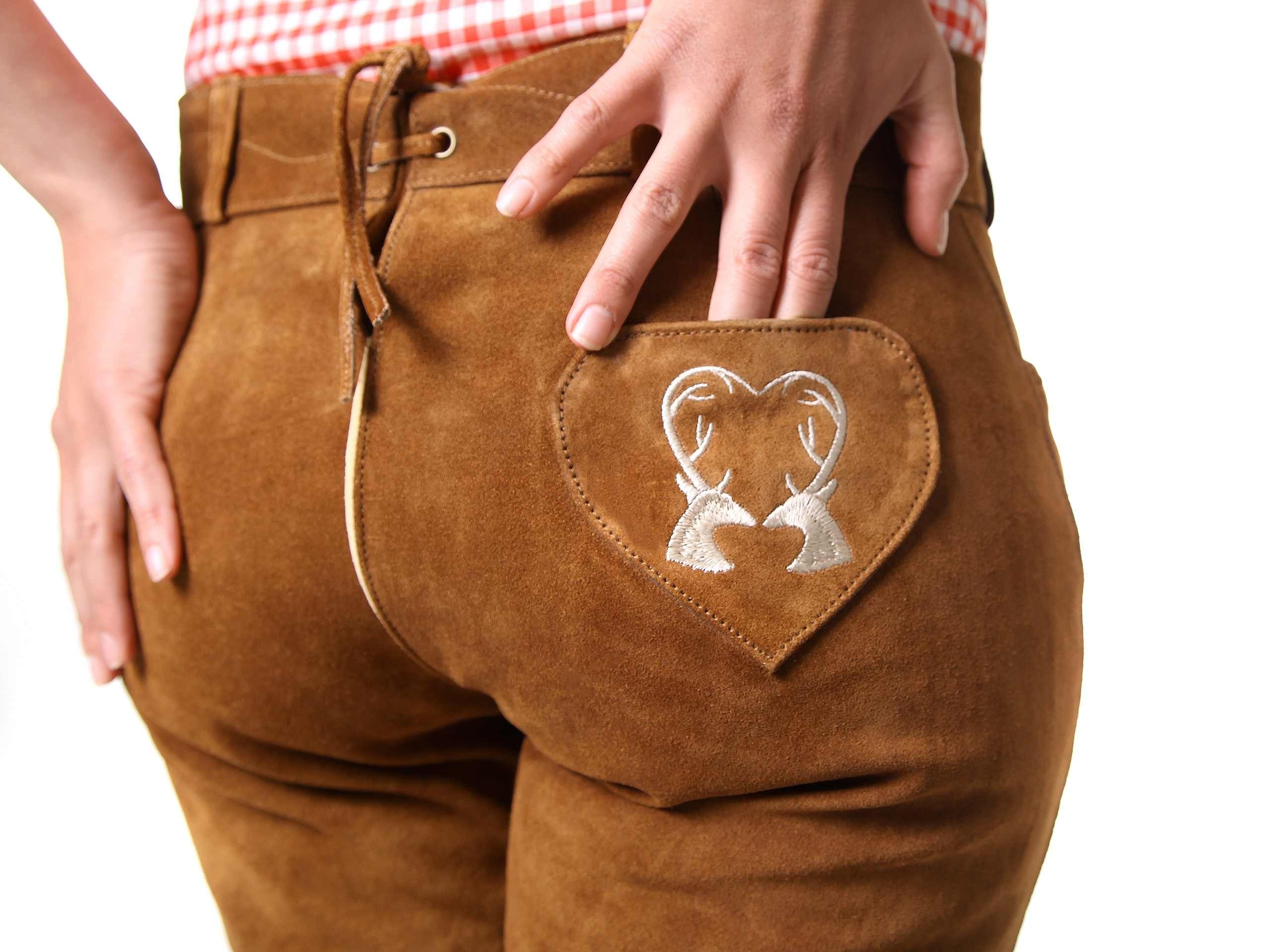 Almbock Trachtenlederhose Damen Trachtenlederhose Betty (1-tlg) günstig online kaufen