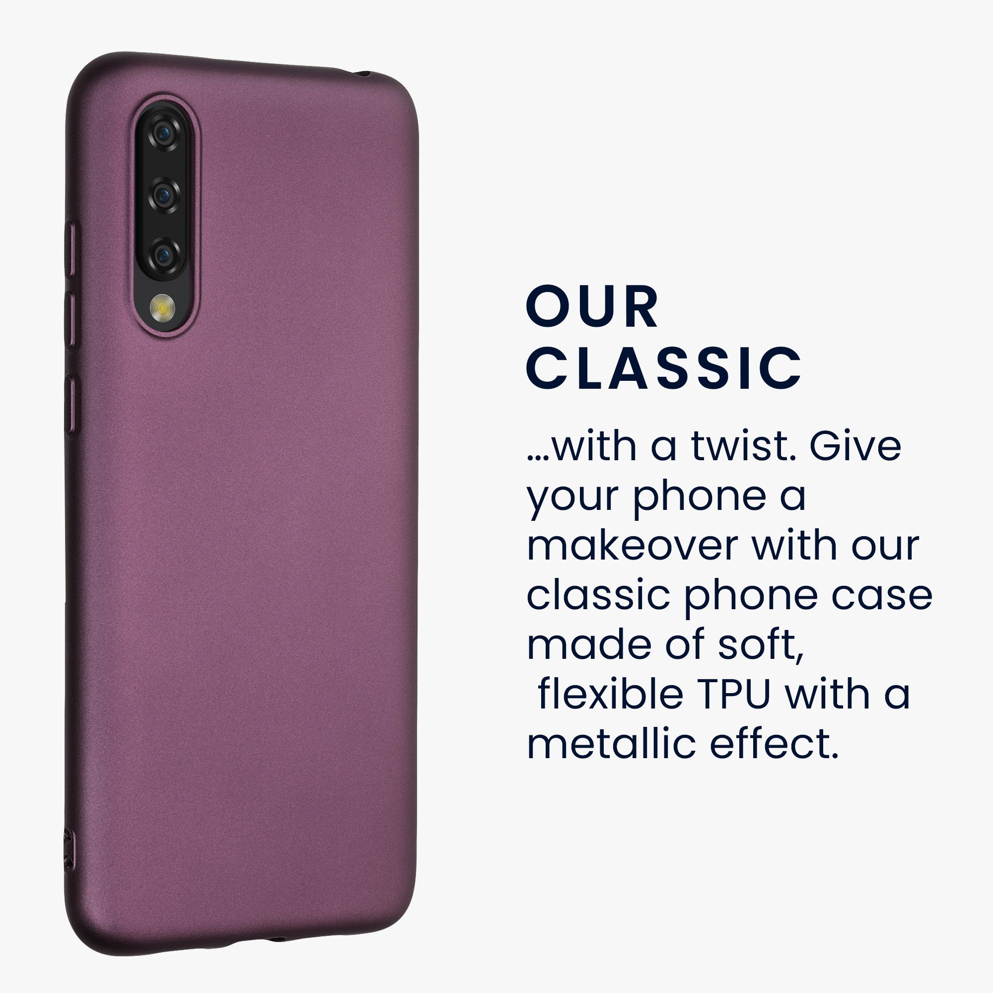 kwmobile Handyhülle Handyhülle für Xiaomi Mi 9 Lite Hülle, Silikon Case metallisch schimmernd - Schutzhülle Cover
