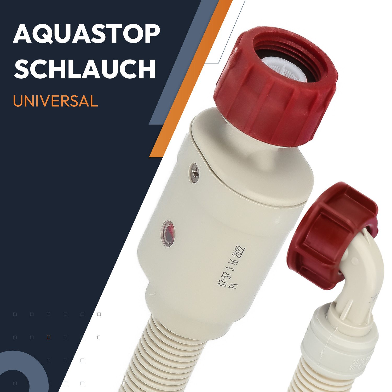 Kenekos Zulaufschlauch Sicherheitsschlauch Aquastop Schlauch 3/4 Zoll, für Waschmaschine, Spülmaschine, Geschirrspüler 1,5m / 2m / 3m