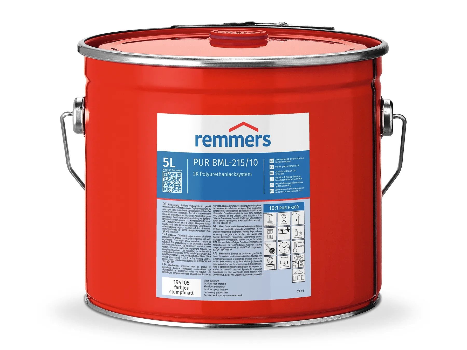Remmers Holzlack PUR BML-215-Brillant-Mattlack