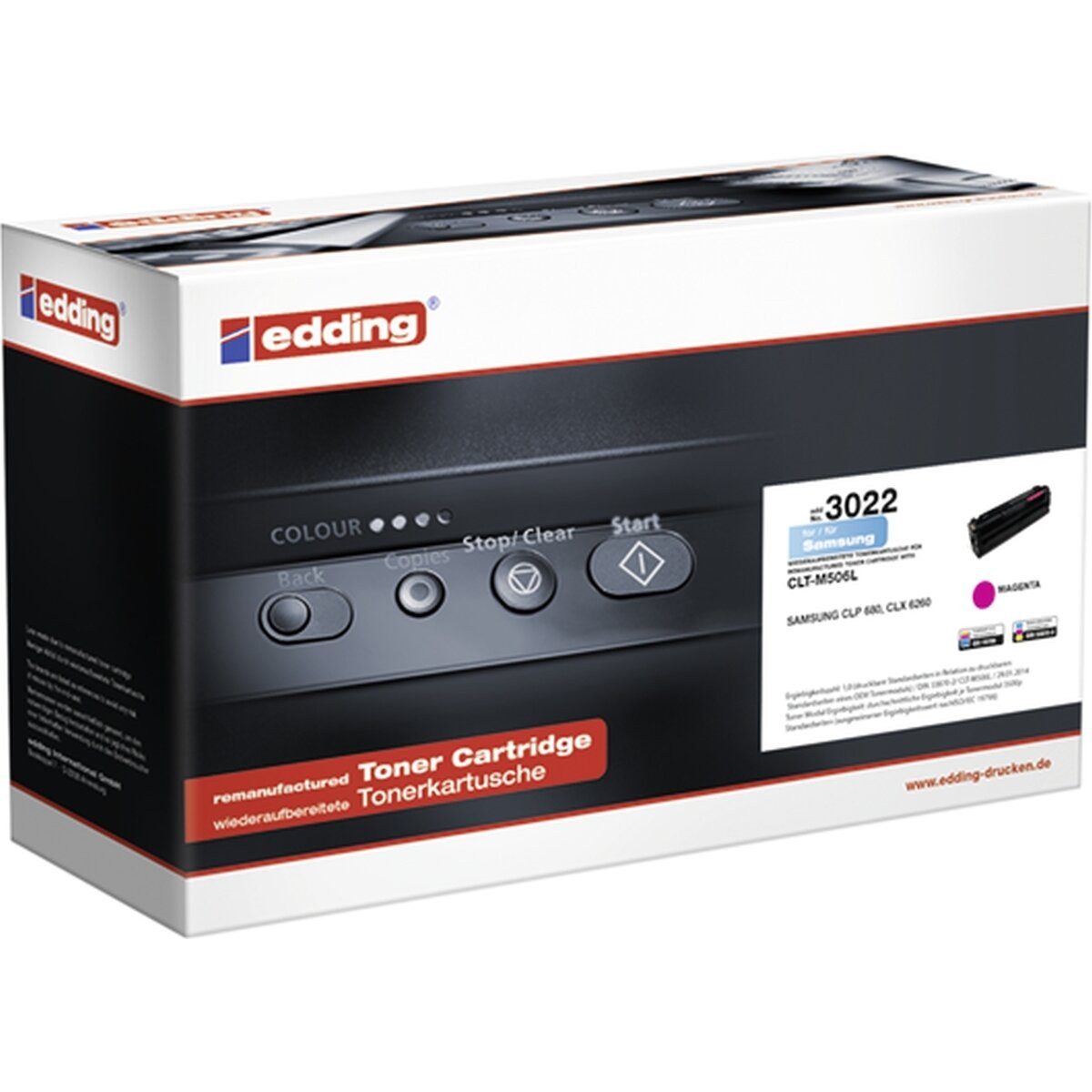 edding Tonerpatrone Toner kompatibel mit Samsung CLT-M506L magenta