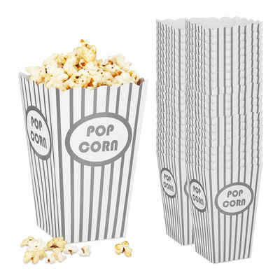 relaxdays Snackschale Popcorntüten 48er Set, Pappe