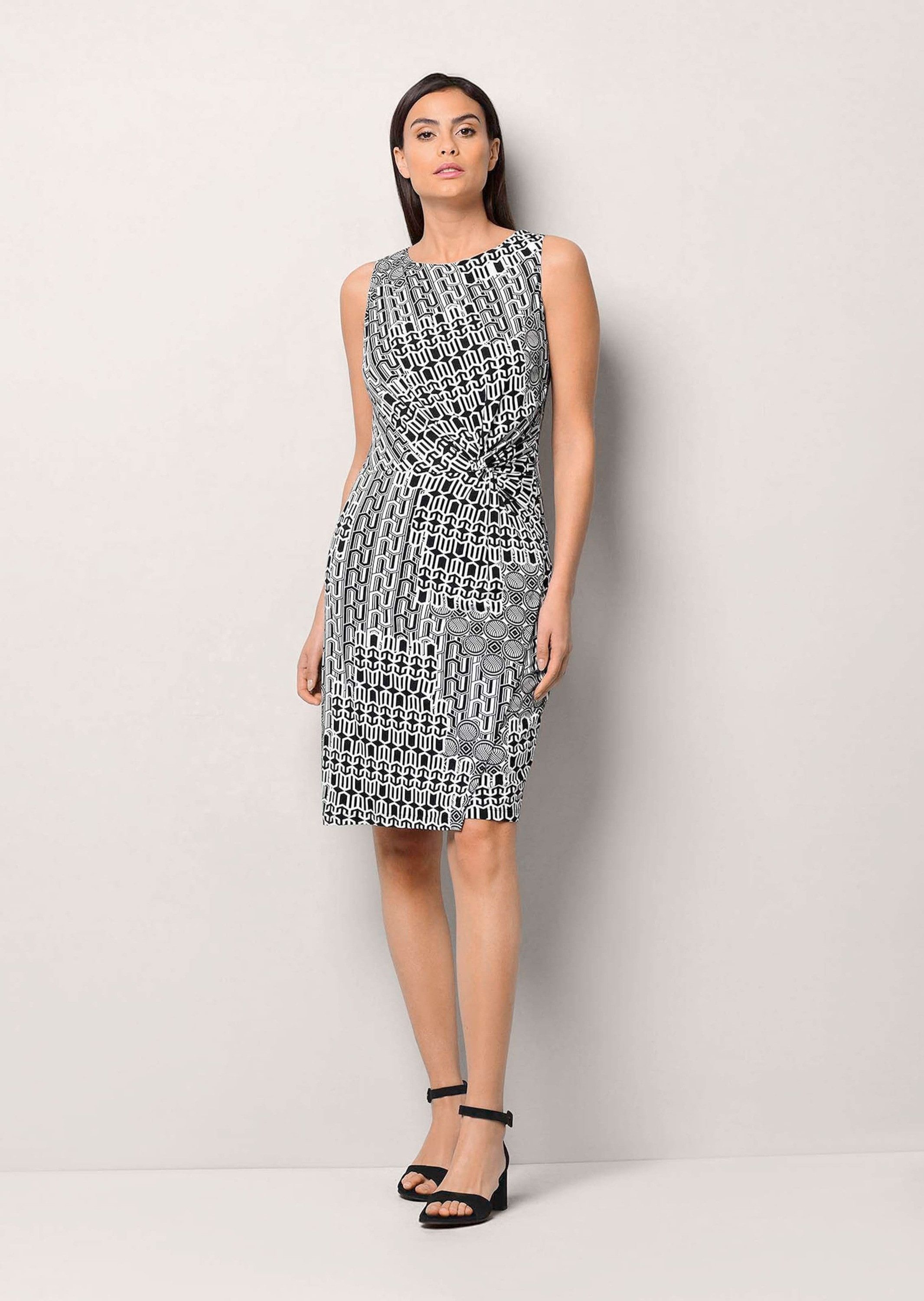 Alba Moda Jerseykleid Kleid mit Knoten vorne