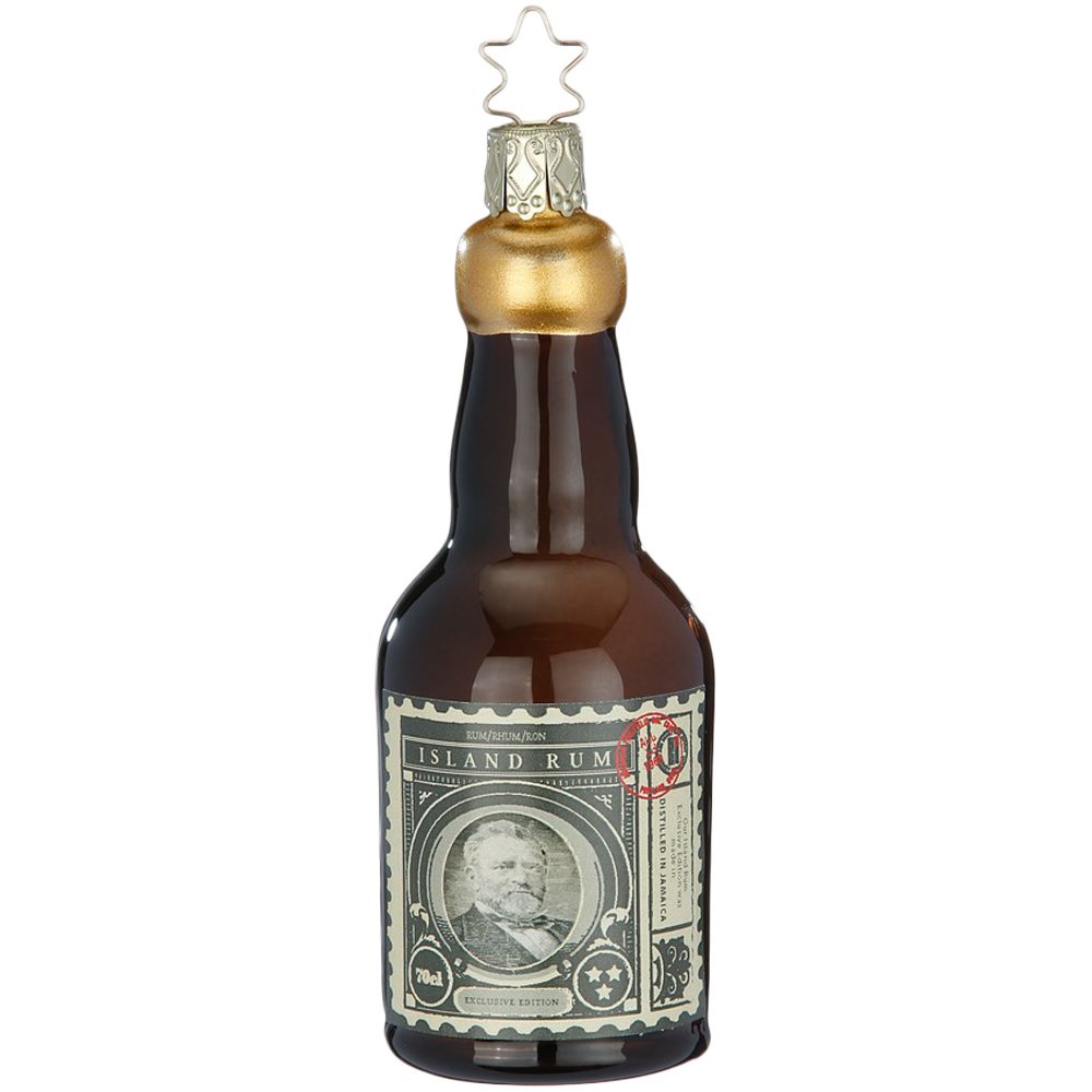 INGE-GLAS® Christbaumschmuck Island Rum Glasornament 11cm (1-tlg), mundgeblasen, handbemalt